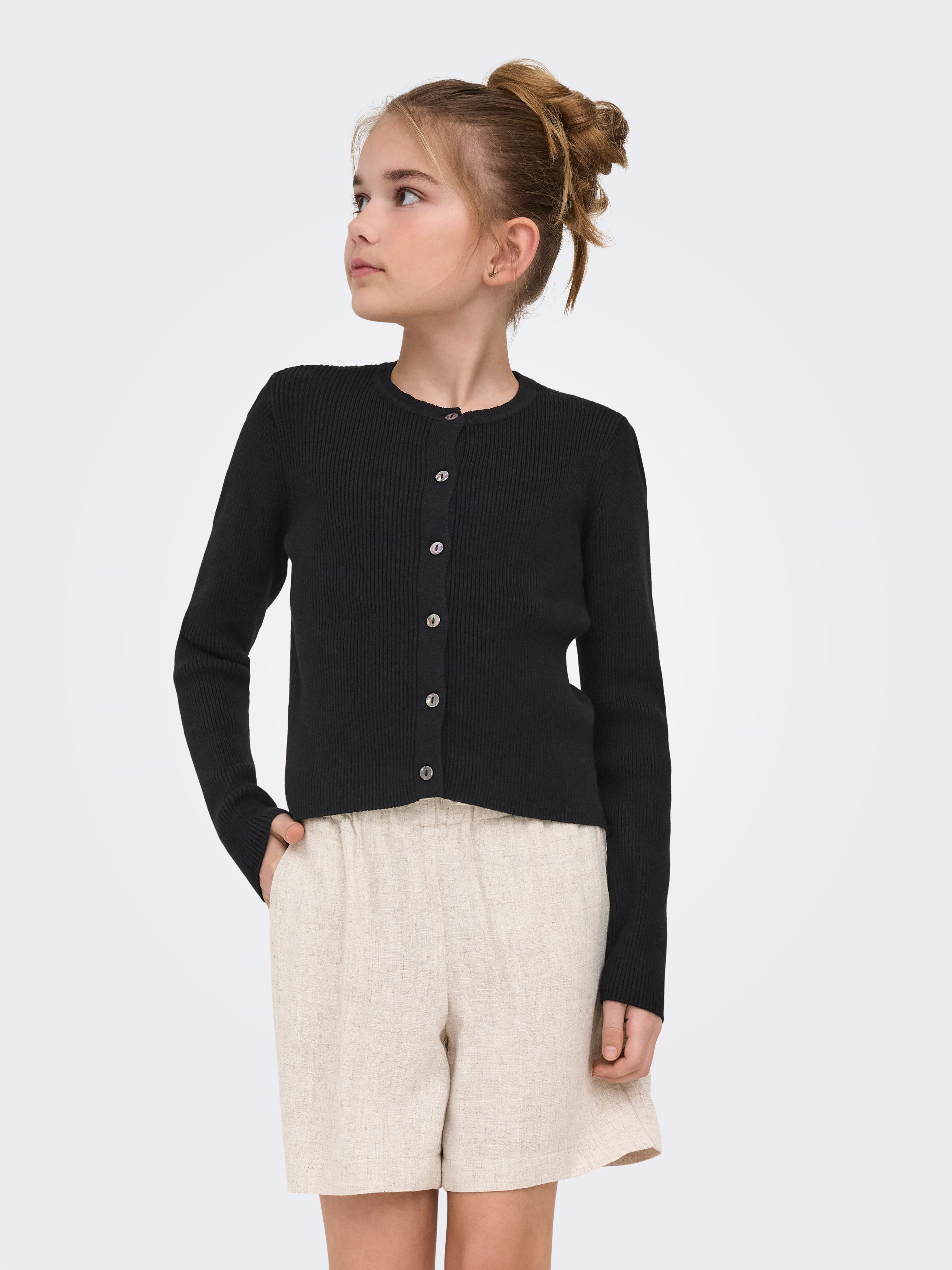 KIDS ONLY Strickjacke "KOGNATASCHA LS O-NECK CARD CP KNT NOOS"