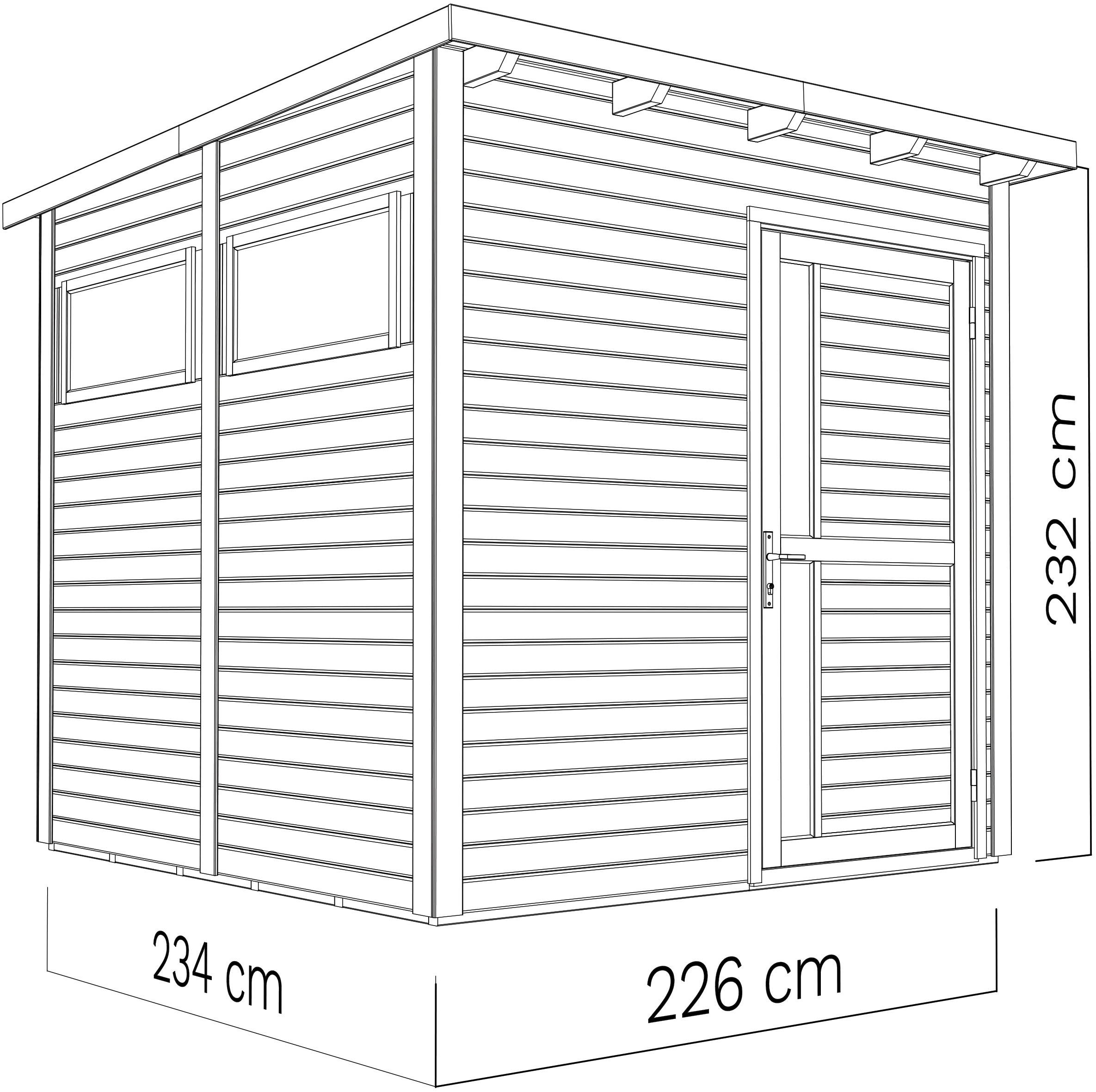 BERTILO Gartenhaus »Pentus 2 anthrazit«