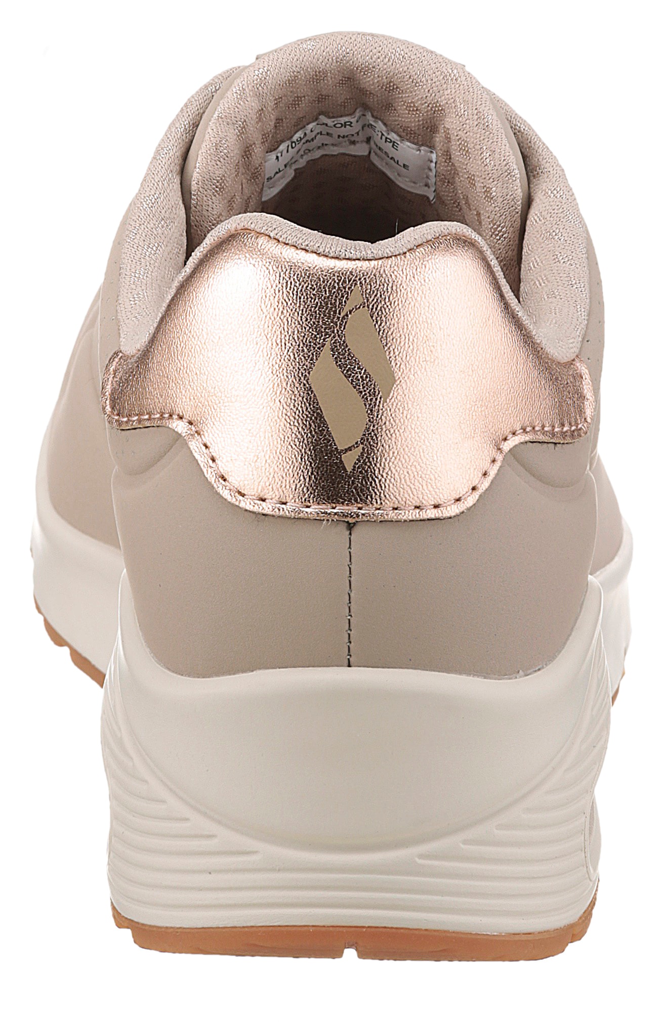 Skechers Sneaker »UNO GOLDEN AIR«, Freizeitschuh, Halbschuh, Schnürschuh mit Metallic-Einsatz