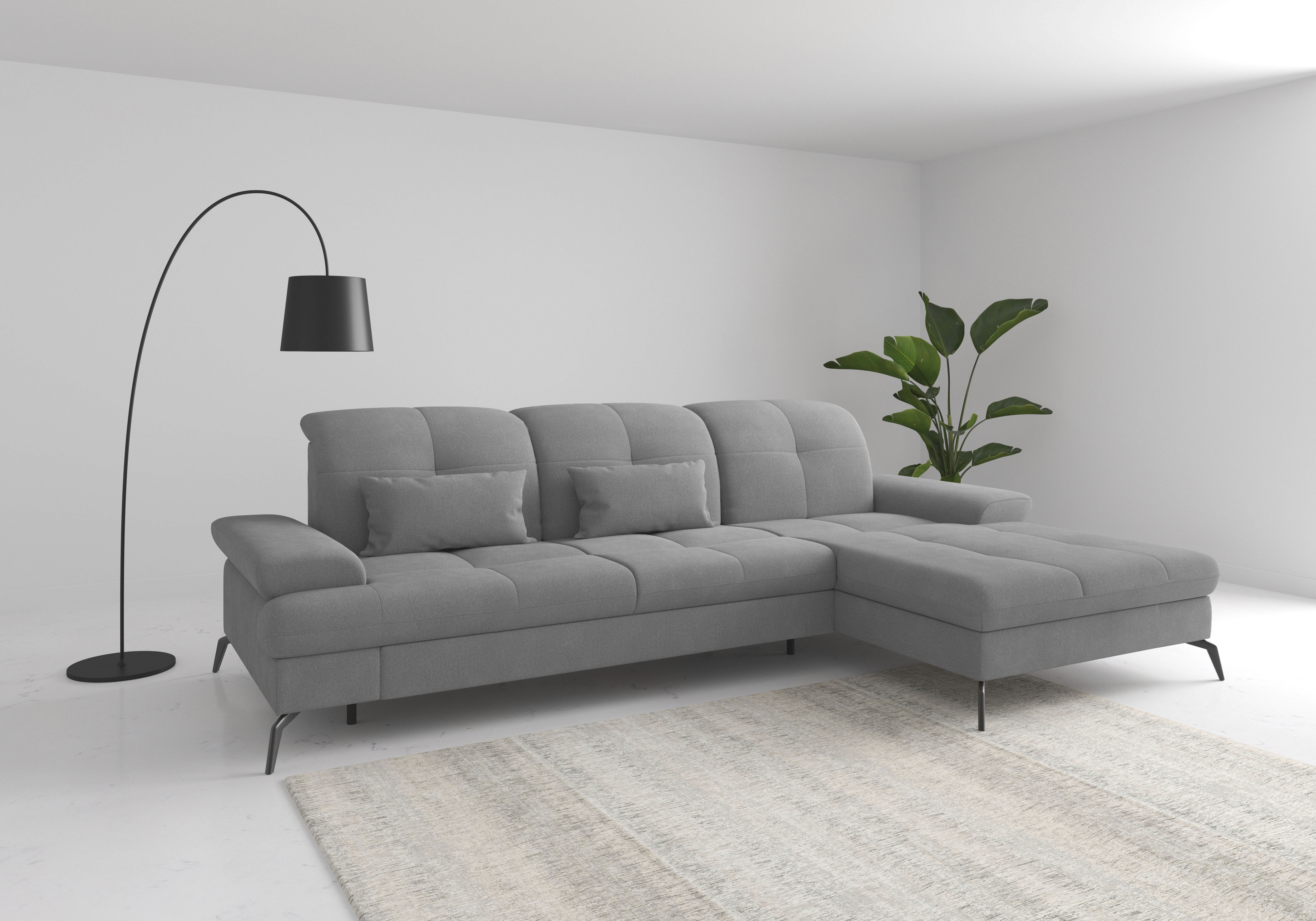 sit&more Ecksofa "Amica, L-Form, inkl. Sitztiefenverstellung & Armteilverstellung" wahlweise mit Schlaffunktion, Bettkasten und Kopfteilverstellung