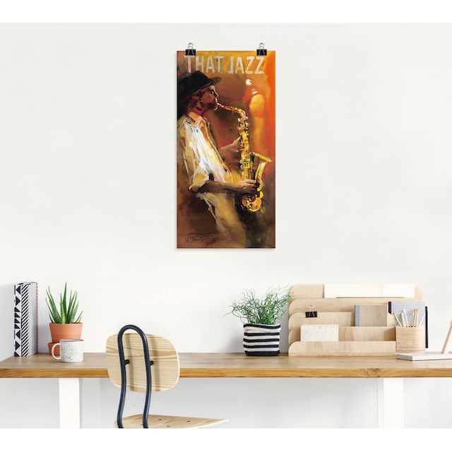 Artland Wandbild »Jazz«, Musiker, (1 St.), als Leinwandbild, Wandaufkleber  oder Poster in versch. Größen kaufen | BAUR