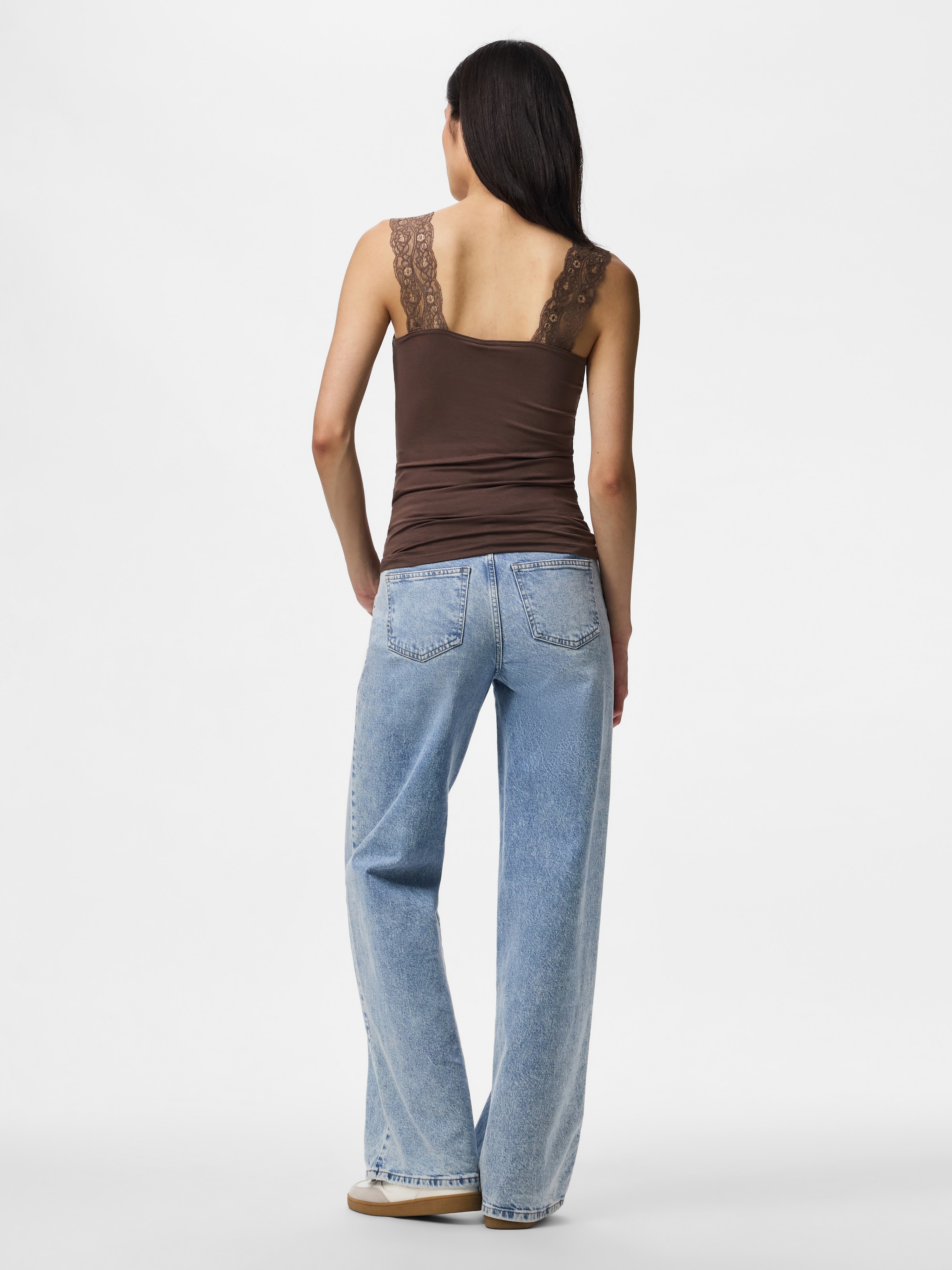 pieces Spitzentop »PCBARBERA« Viskosemischung