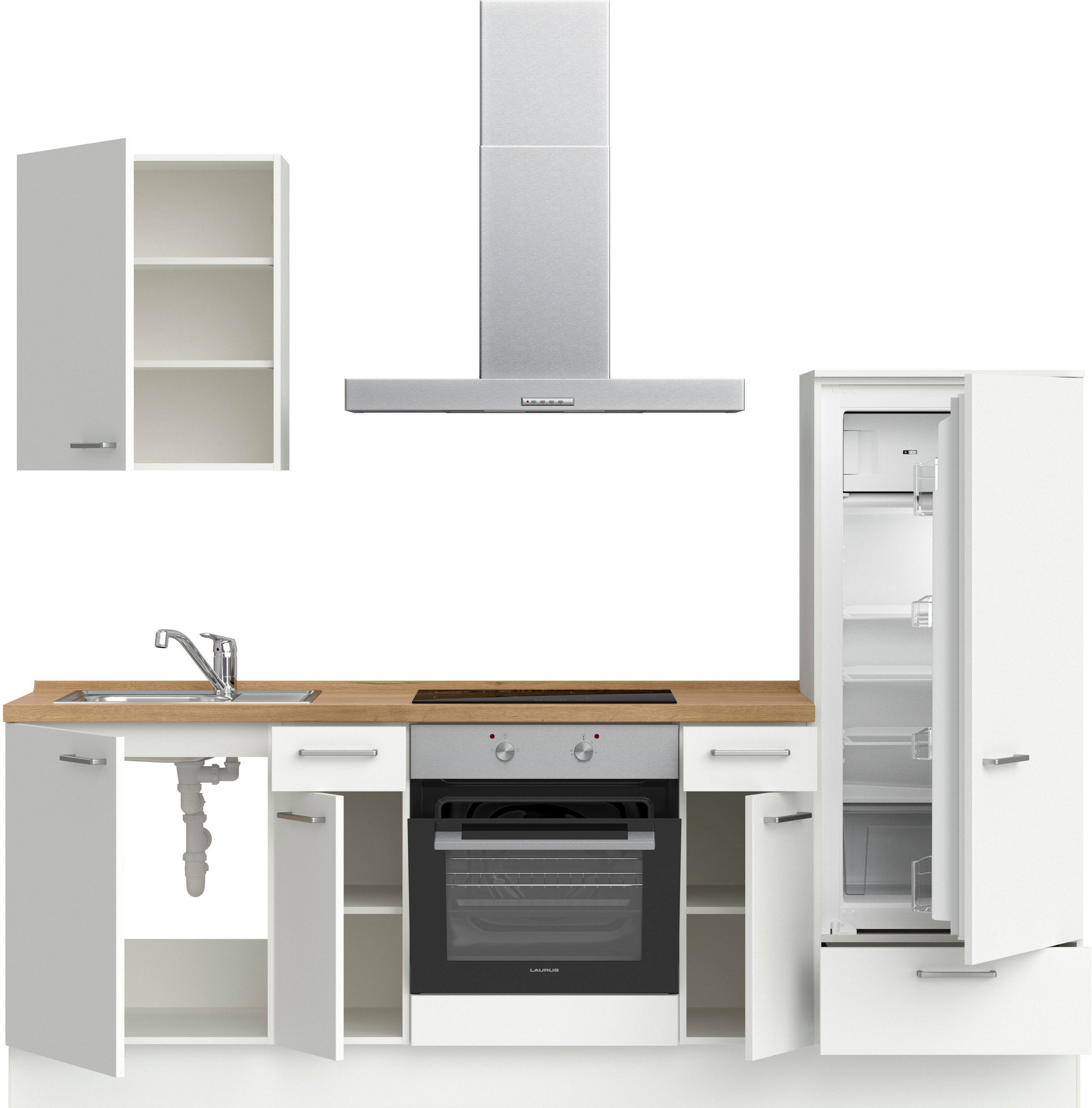 nobilia® Küchenzeile »"Touch I"«, vormontiert, Ausrichtung wählbar, Breite 240 cm, wahlw. mit E-Geräten