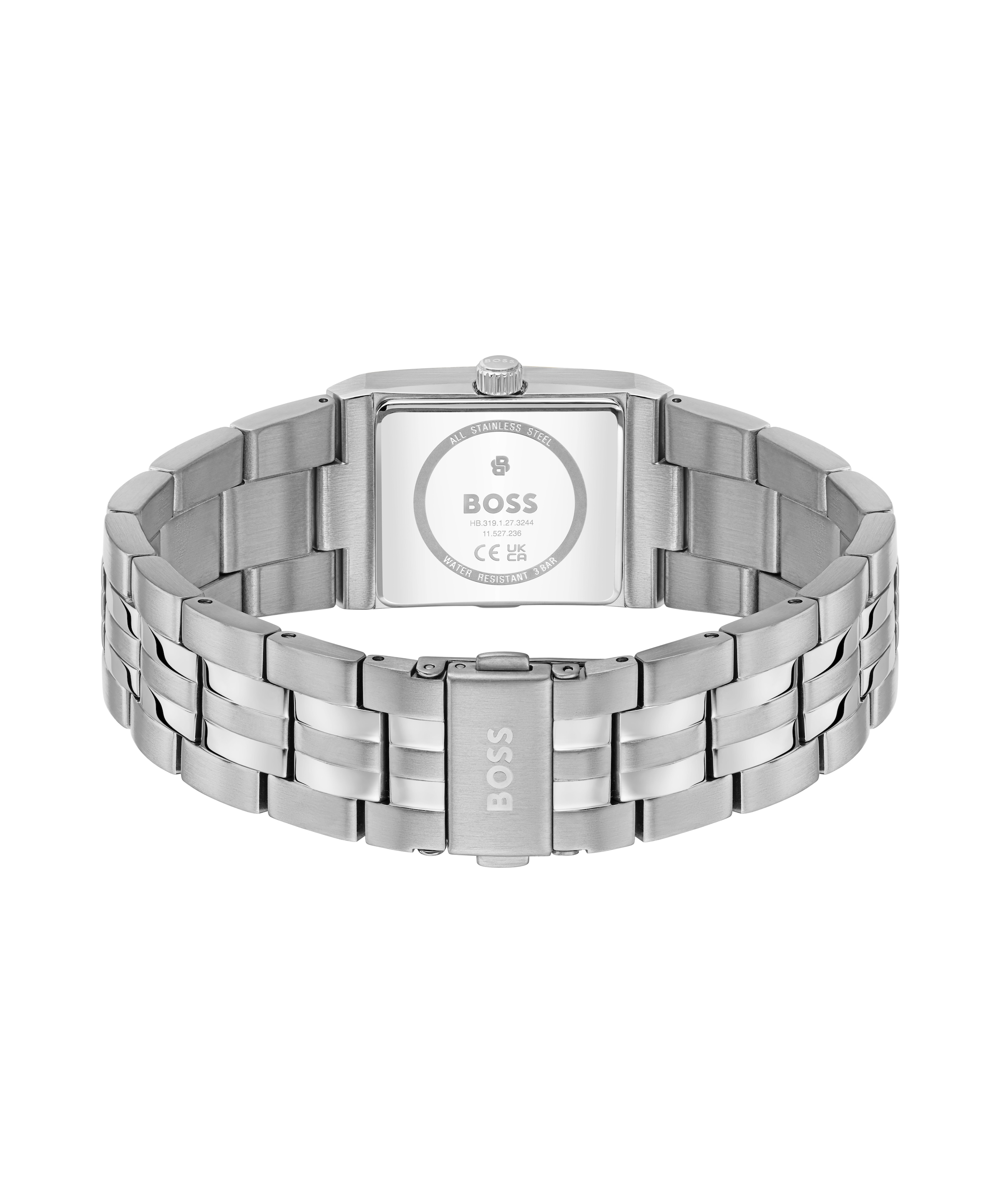 BOSS Quarzuhr »STRIVO« Armbanduhr, Damenuhr, Herrenuhr, Edelstahlarmband, analog, Tag