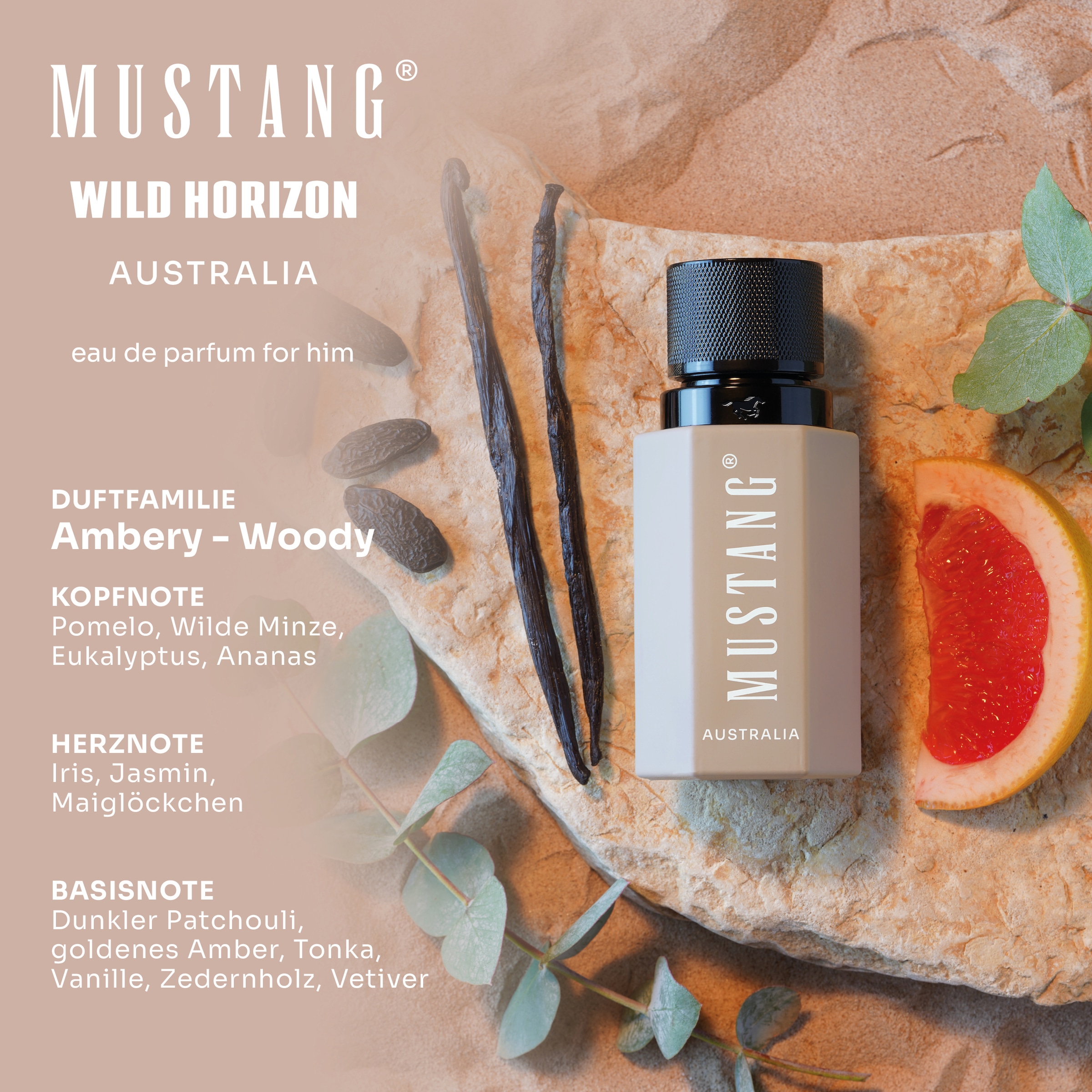 MUSTANG Eau de Parfum »WILD HORIZON AUSTRALIA FOR HIM EDP« 50ml