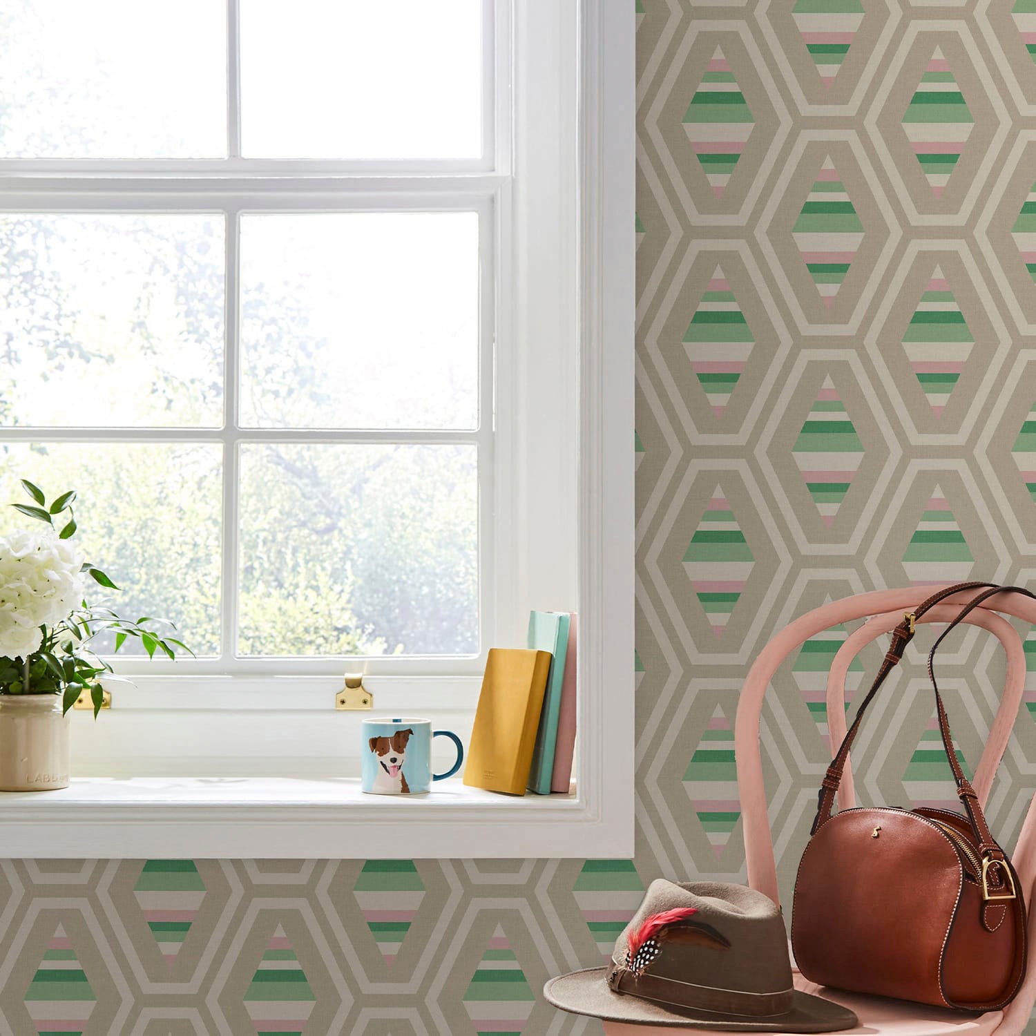 Joules Vliestapete »Hallaton Kilim Garden Greens«, 3D-Optik, 3D-Optik