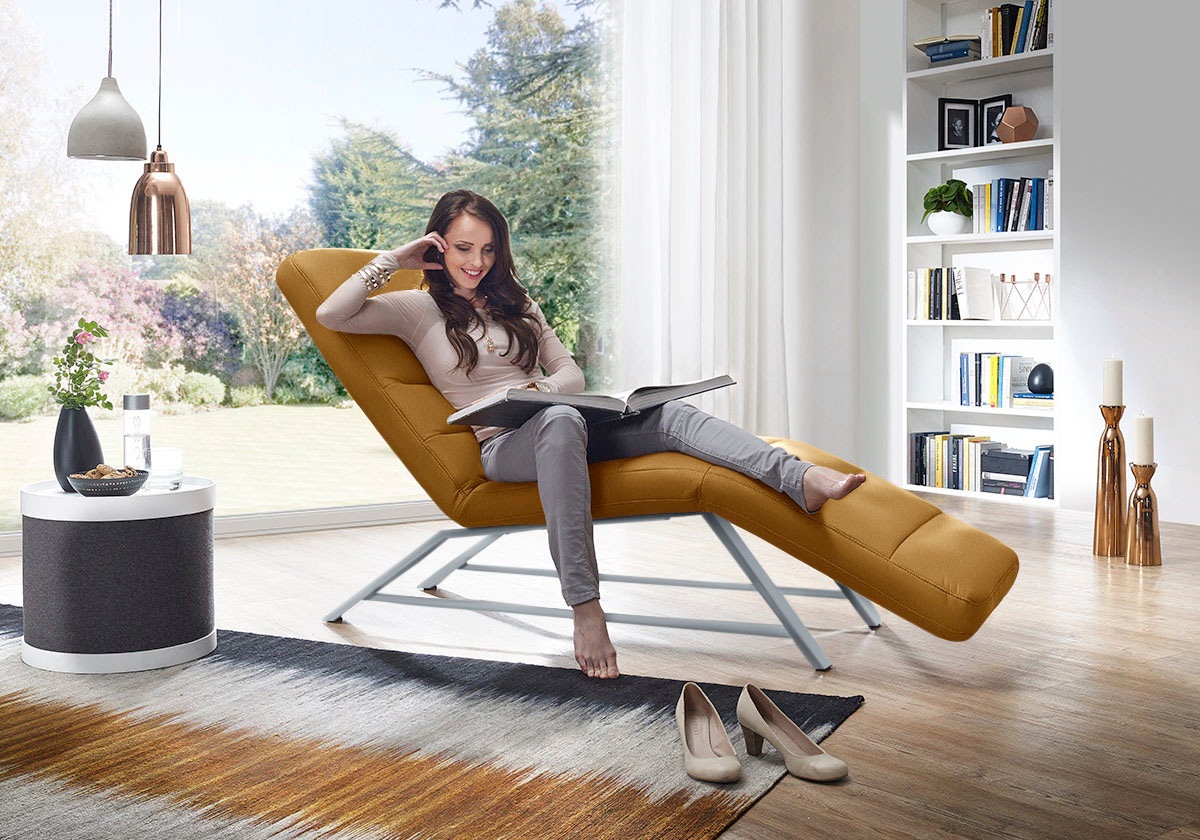 W.SCHILLIG Relaxliege »daily dreams«, Funktionsliege wahlweise mit Motor, Gestell matt, Breite 75 cm