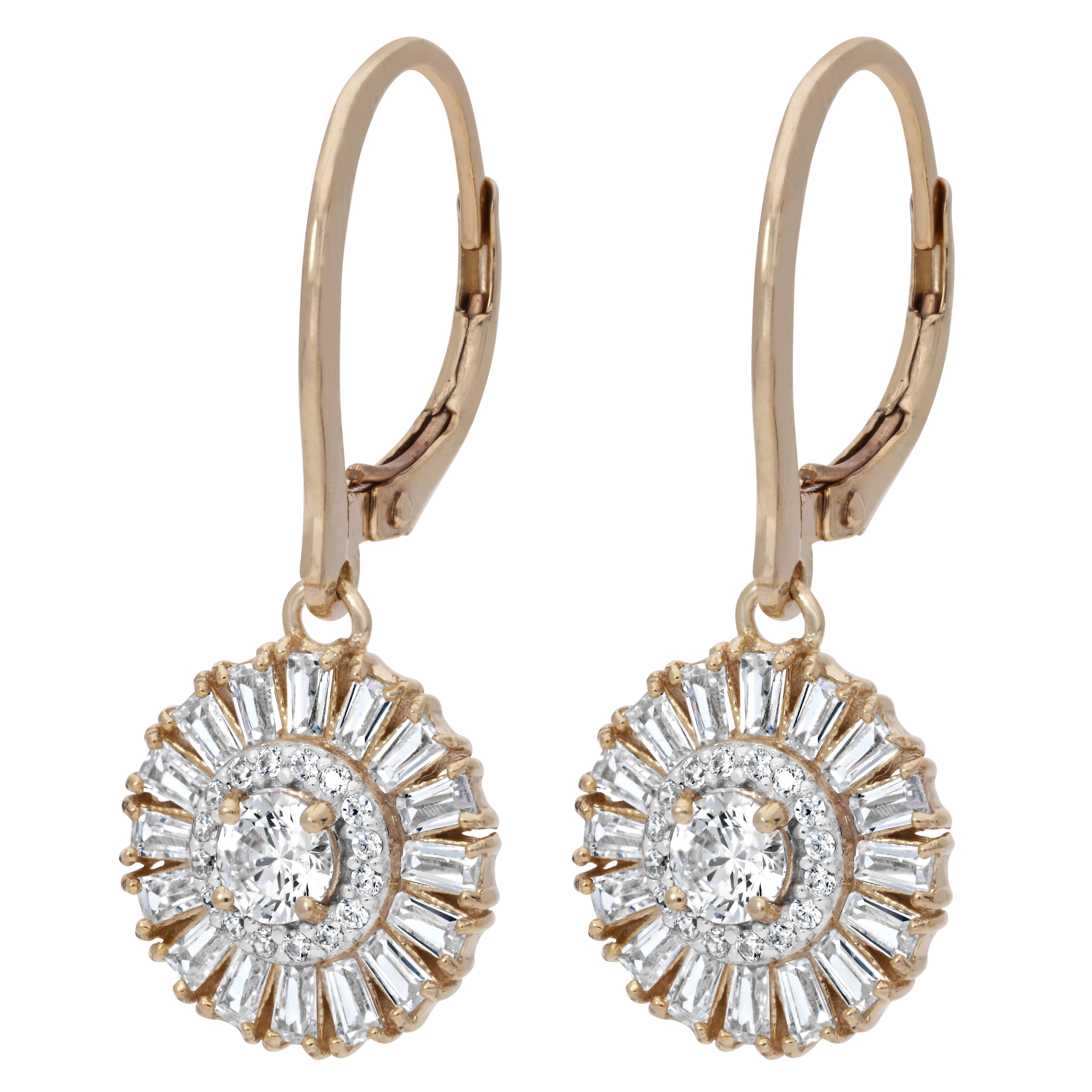 Firetti Paar Ohrhänger »Schmuck Geschenk Silber 925 Ohrschmuck Ohrringe Sonne« mit Zirkonia (synth.)