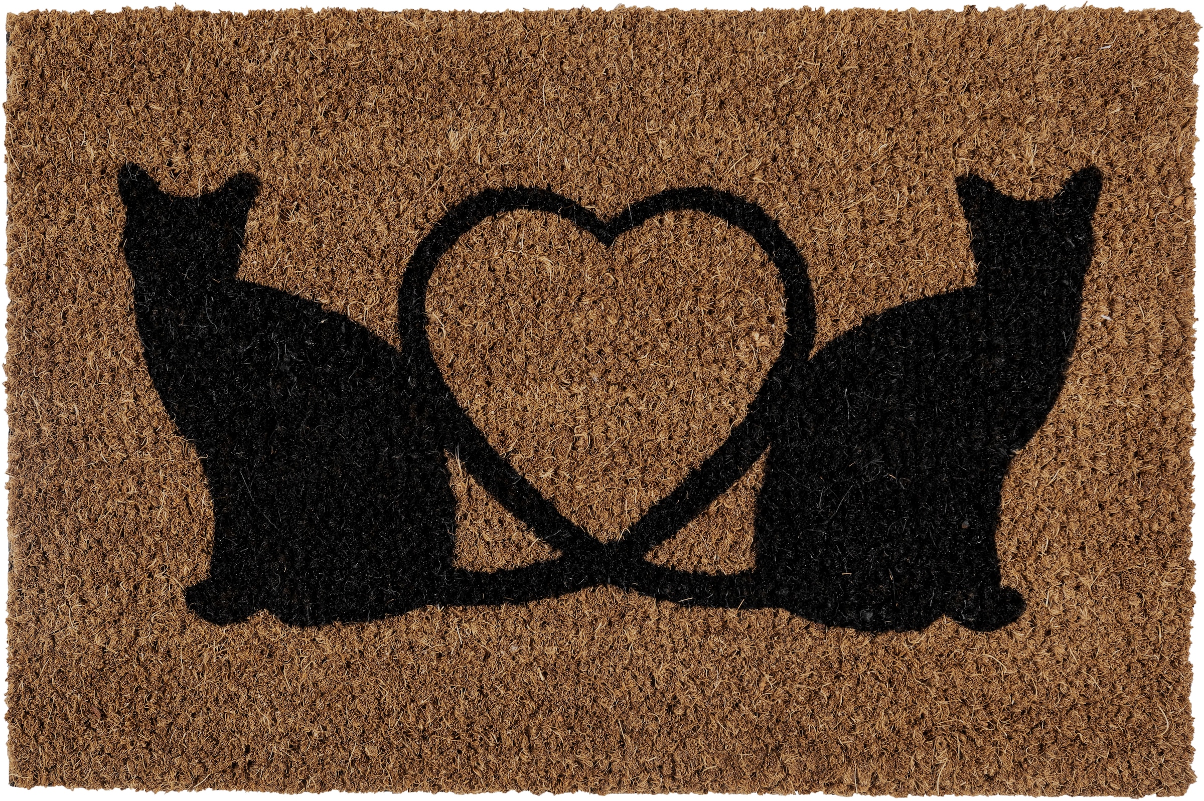 Fußmatte »Kokos Katzen«, rechteckig, Schmutzfangmatte, In- und Outdoor geeignet