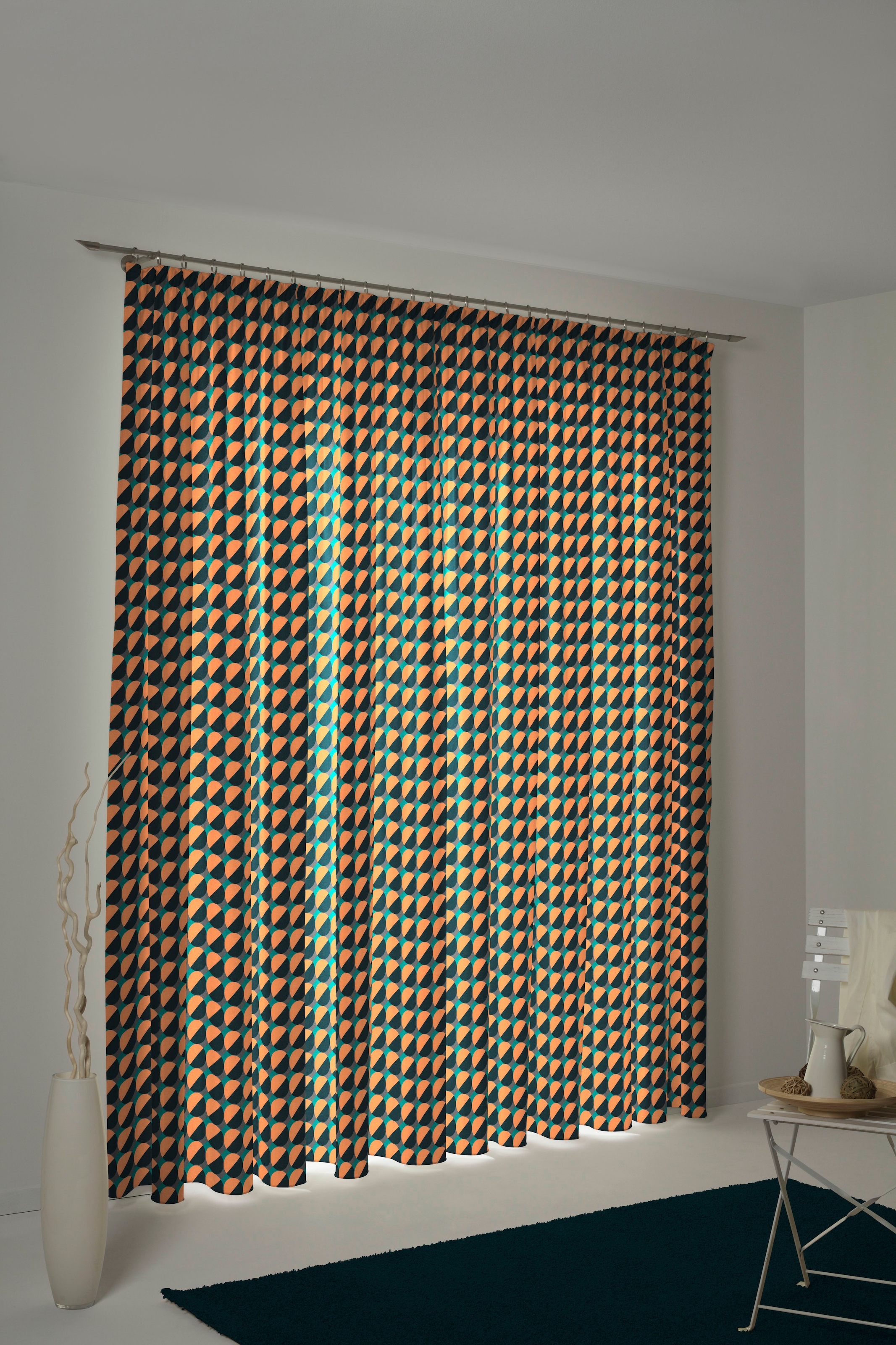 Adam Vorhang "Circles" Kräuselband 1 Stk. tlg. aus 100% Bio-Baumwolle