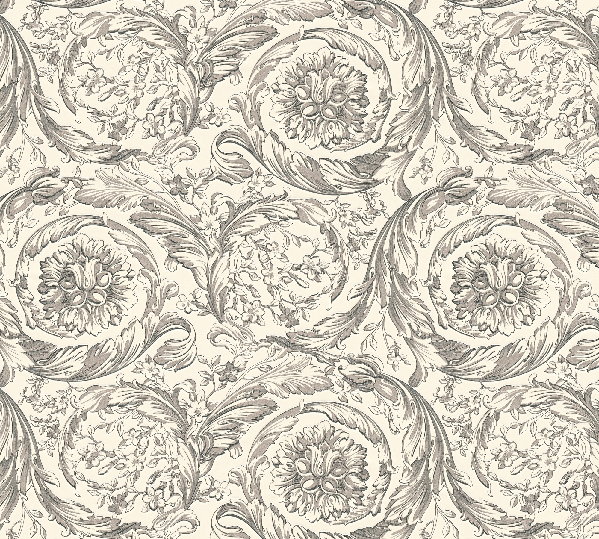Versace Vliestapete »Versace 6 Barocco –« 3D-Optik | Barock | Motiv geprägt Neo-klassisches Rankenmuster mit Glanz & strukturierter Prägung