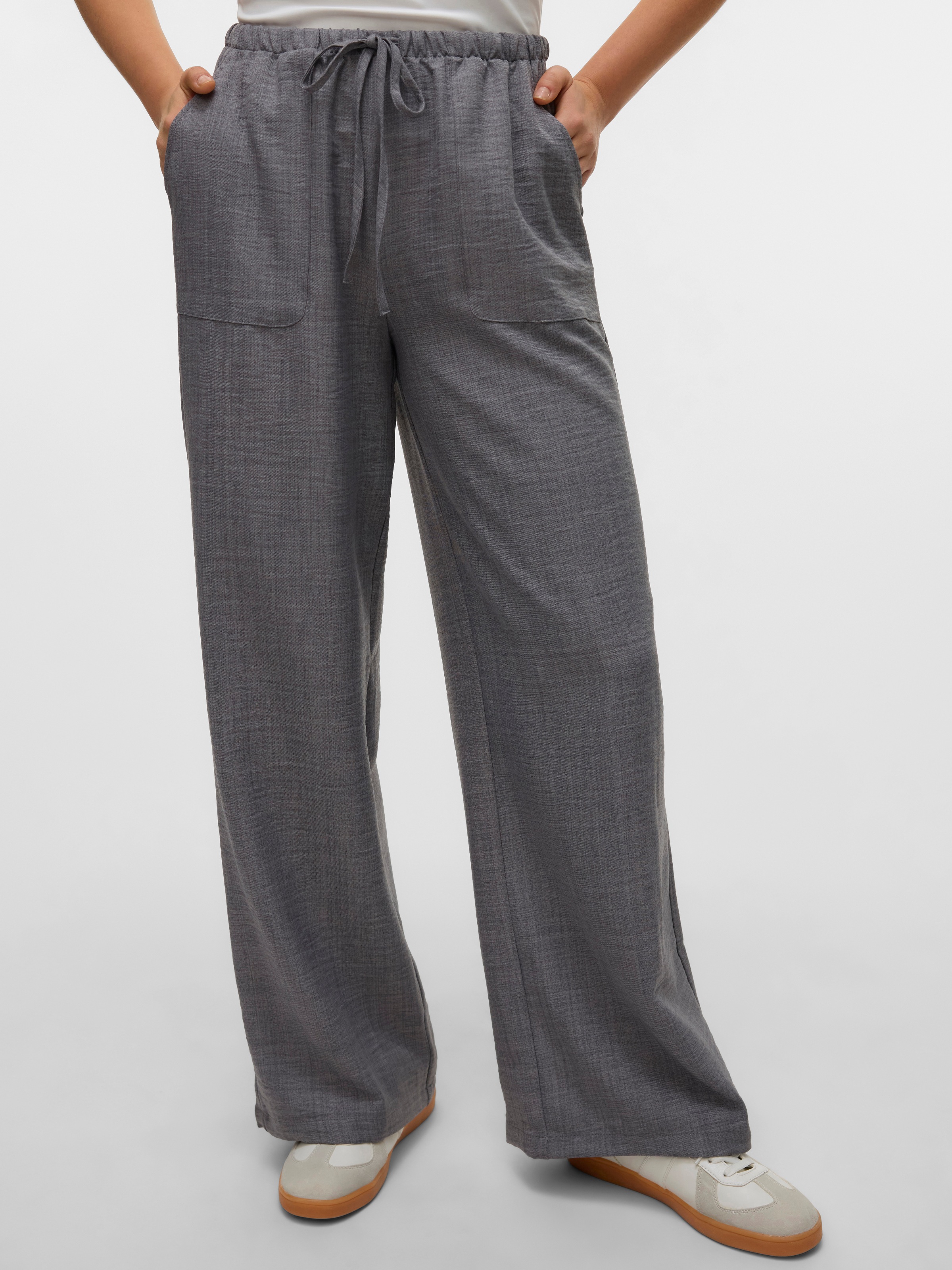 Vero Moda Schlupfhose "VMMELANEY HW LOOSE PANT WVN GA NOOS" Kunstfaser, loo günstig online kaufen