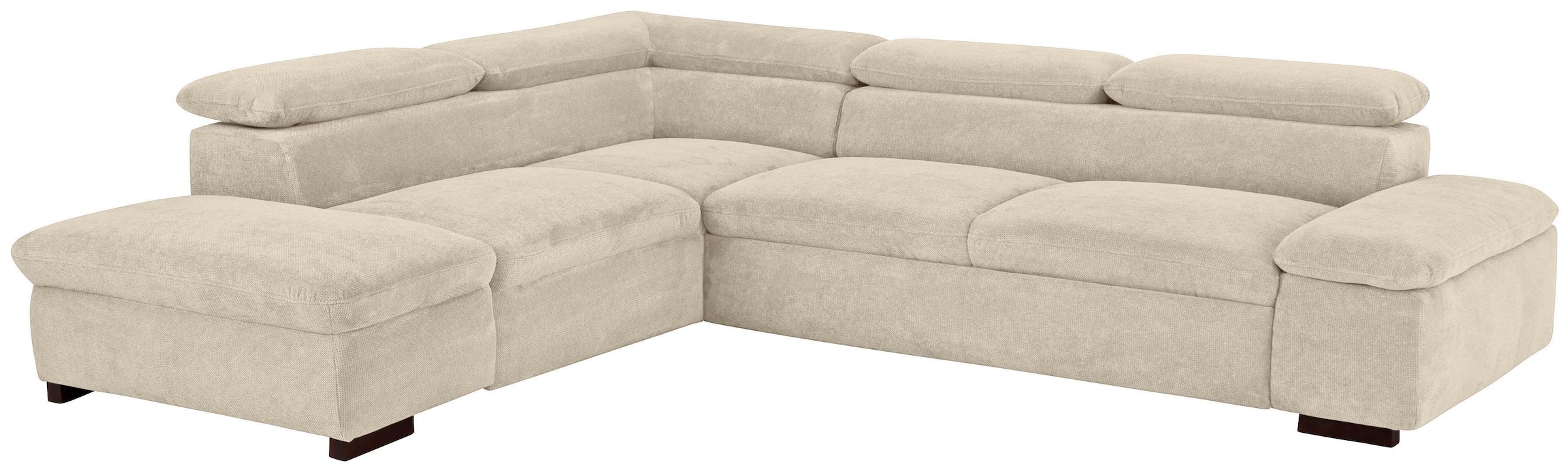 OTTO home Ecksofa "Alberto L-Form" mit Kopfteilverstellung, wahlweise mit Schlaffunktion