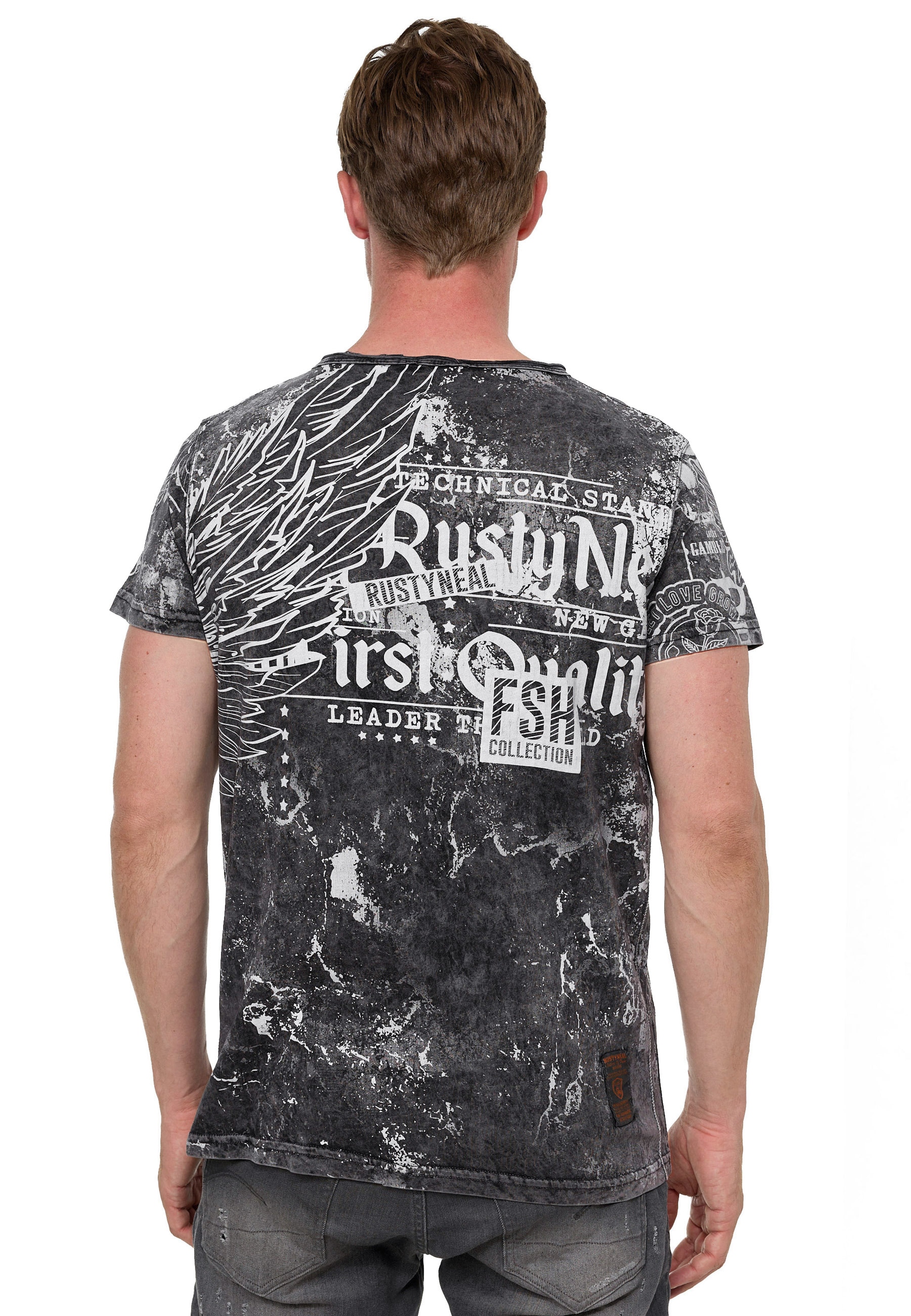 Rusty Neal T-Shirt »Rusty Neal«, mit Allover-Print