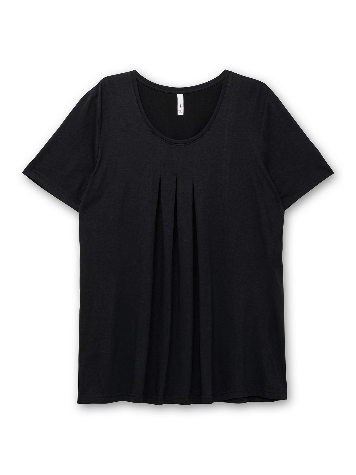 Sheego T-Shirt »Große Größen«, in A-Linie, mit Kellerfalten am Ausschnitt