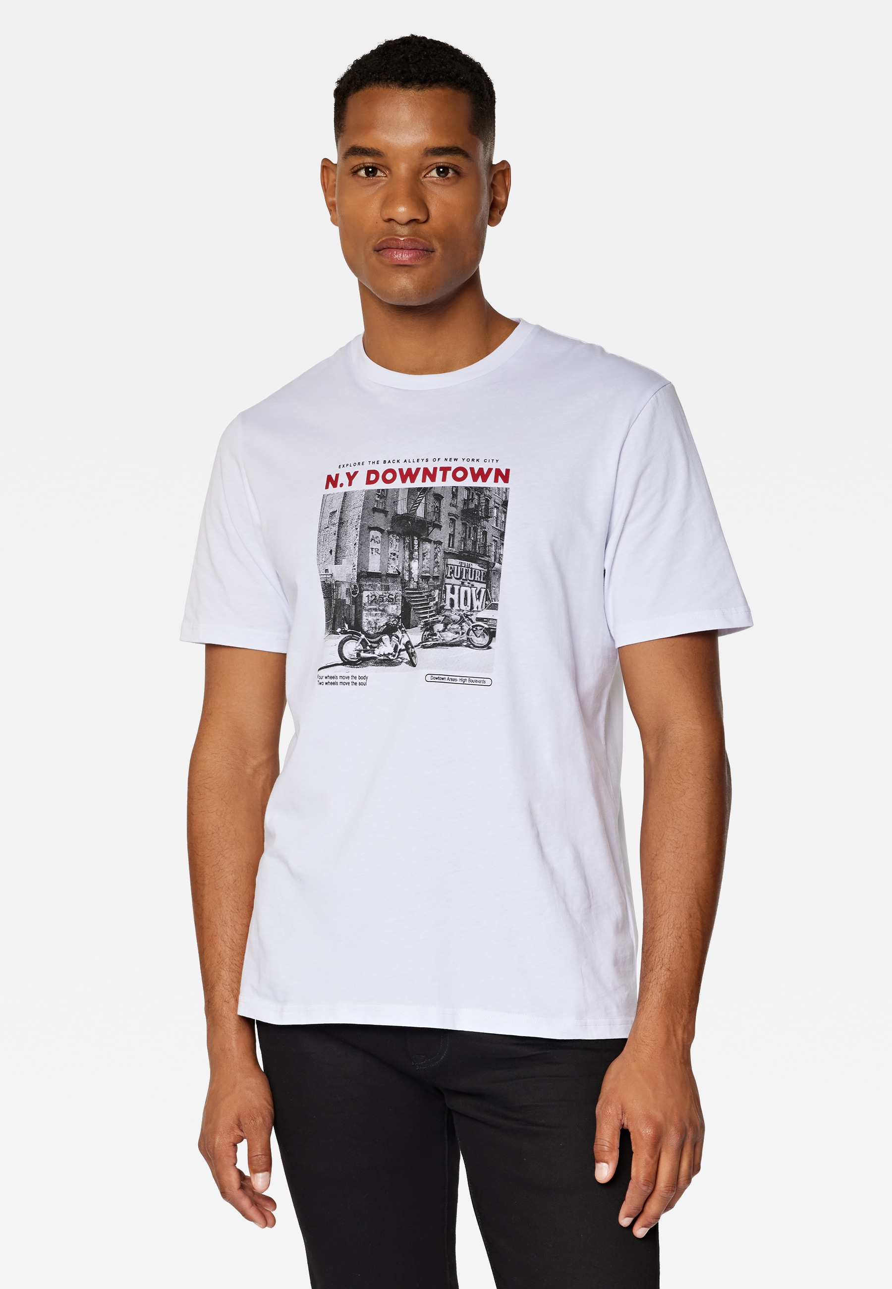 Mavi Rundhalsshirt "NY DOWNTOWN TEE", Bedrucktes T-Shirt