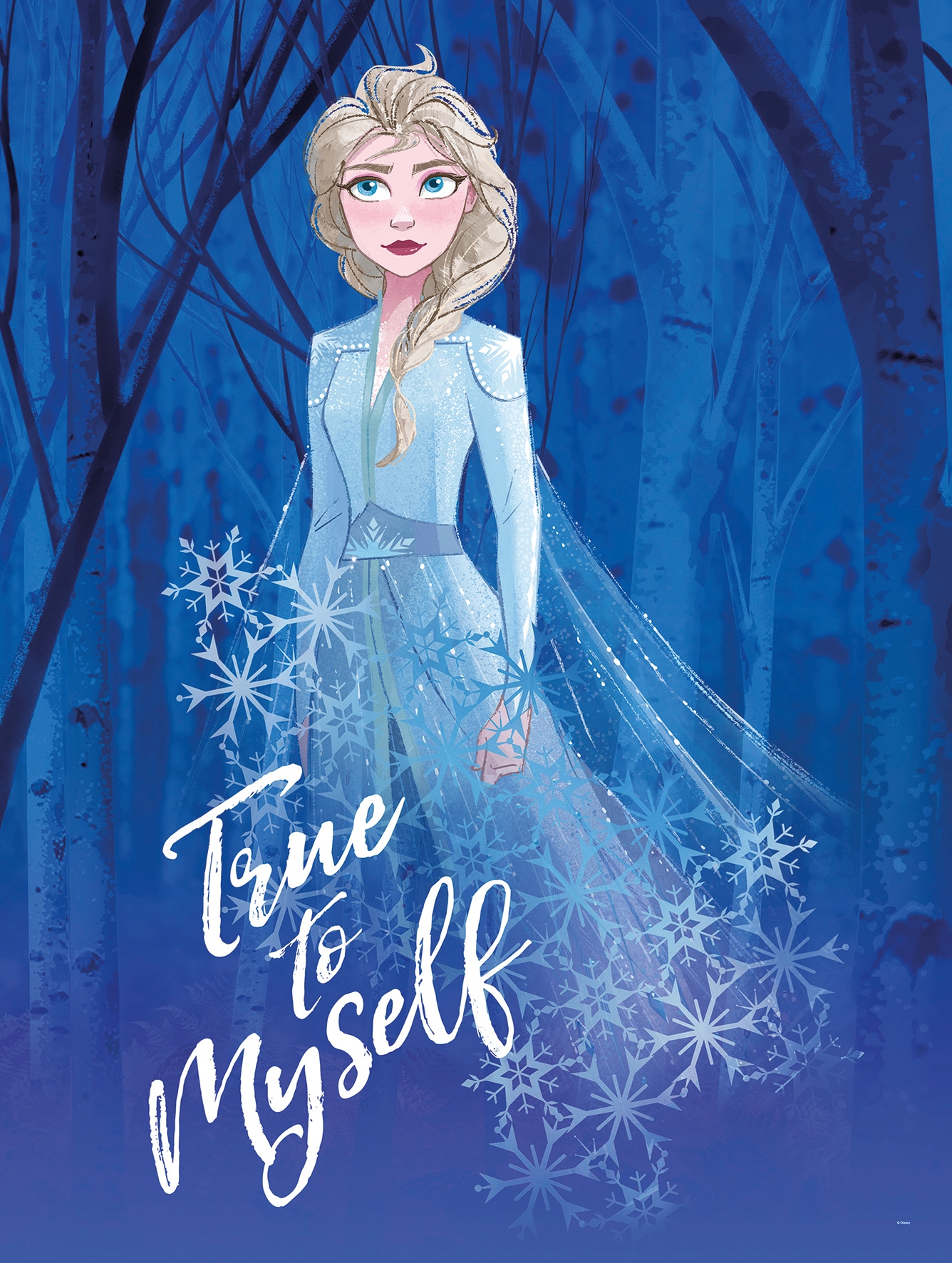 Komar Bild "Frozen 2 Elsa true to myself" Disney 1 Stk. tlg. Wandbild zur Dekoration im Kinderzimmer - ohne Rahmen