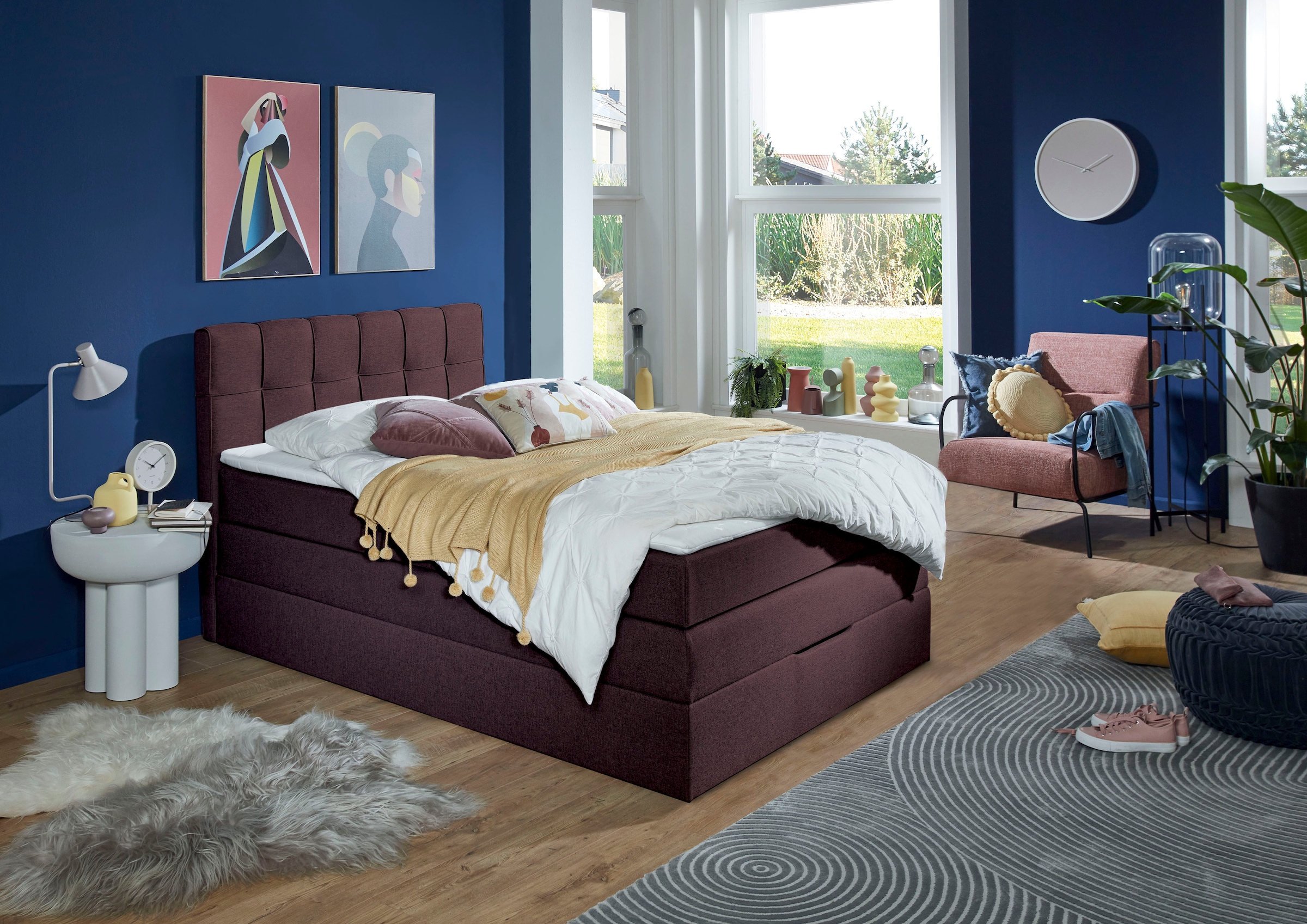 INOSIGN Boxspringbett "Fornoli" inkl. Topper und Bettkasten, H3 in zwei Mat günstig online kaufen