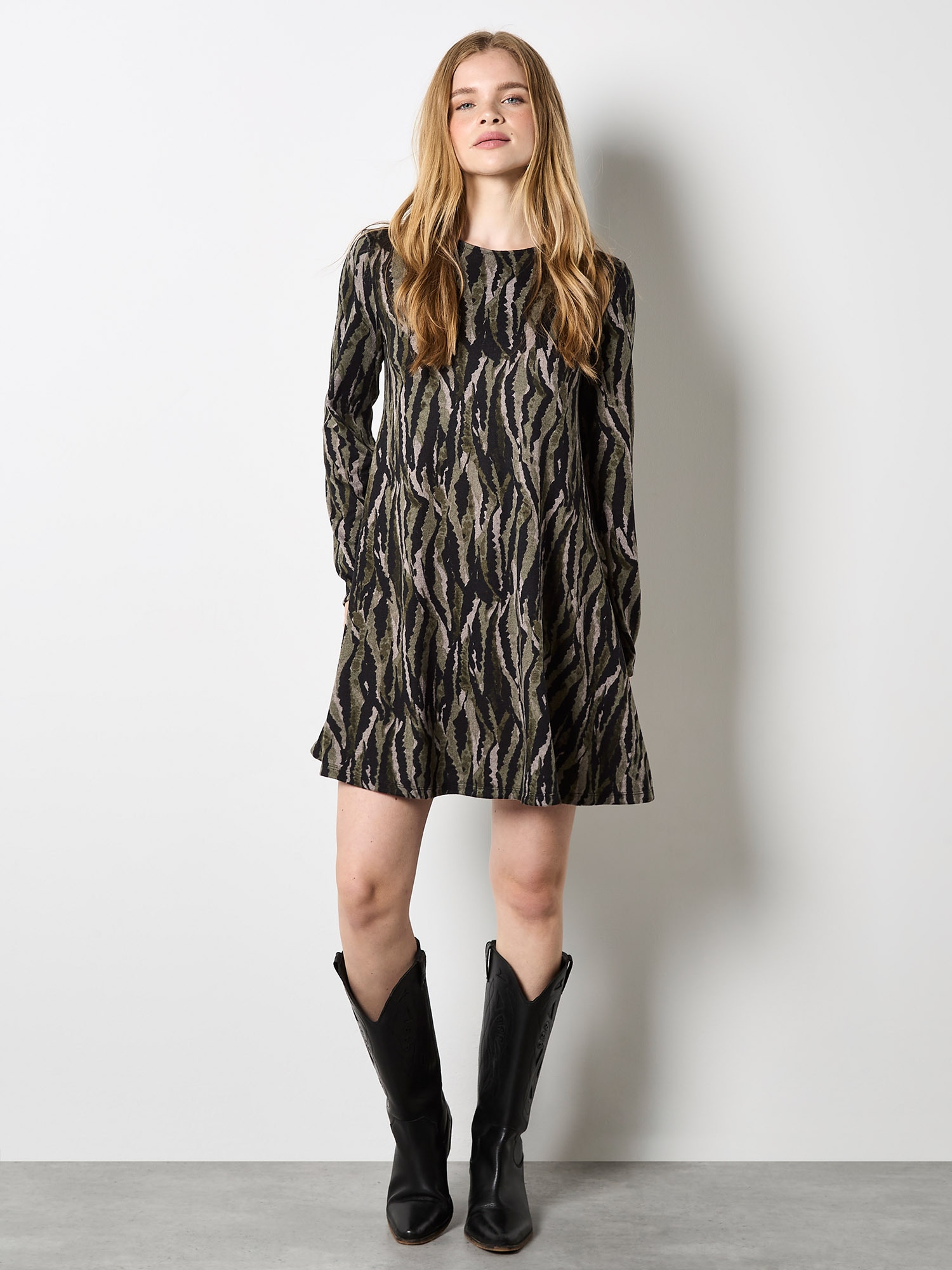Apricot Minikleid "Minikleid" mit Zebramuster