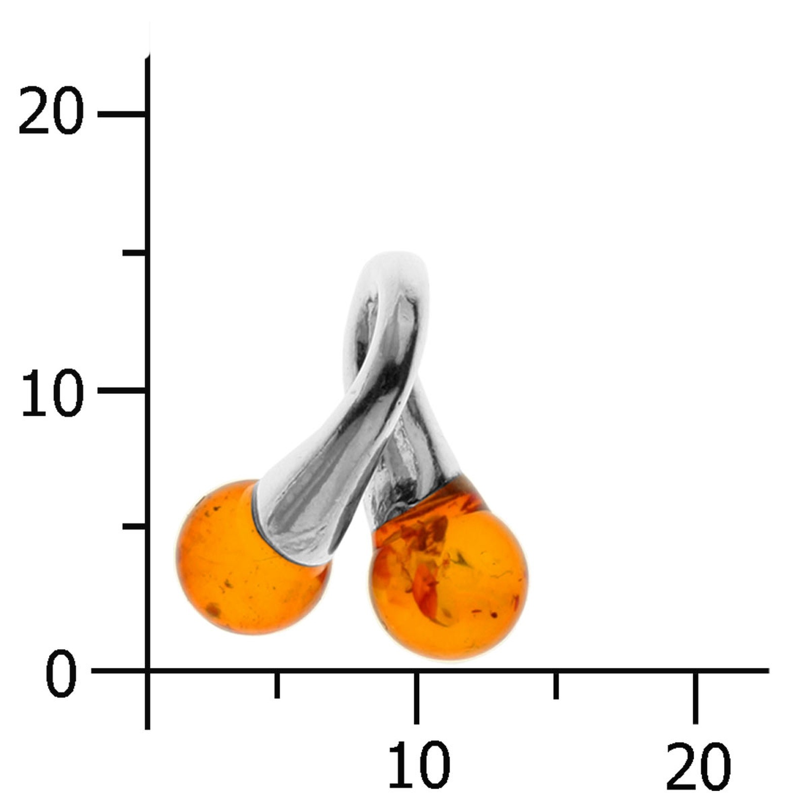 OSTSEE-SCHMUCK Kettenanhänger »- Doppelkelch - Silber 925/000 - Bernstein« ()