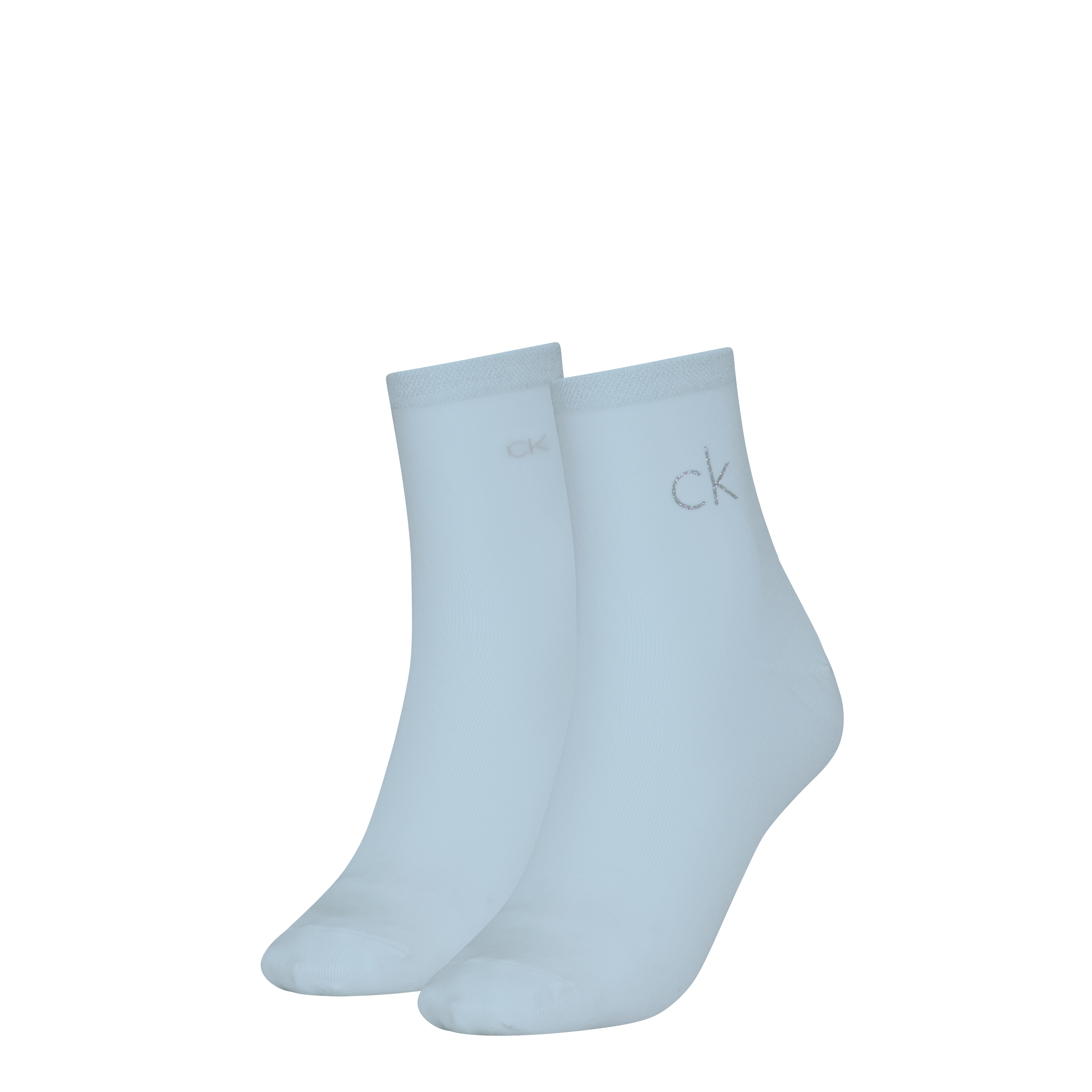 Calvin Klein Jeans Socken "CK WOMEN SHORT SOCK 2P SHINY LOGO" 2 Paar, 1x mit Glitzer-Logo