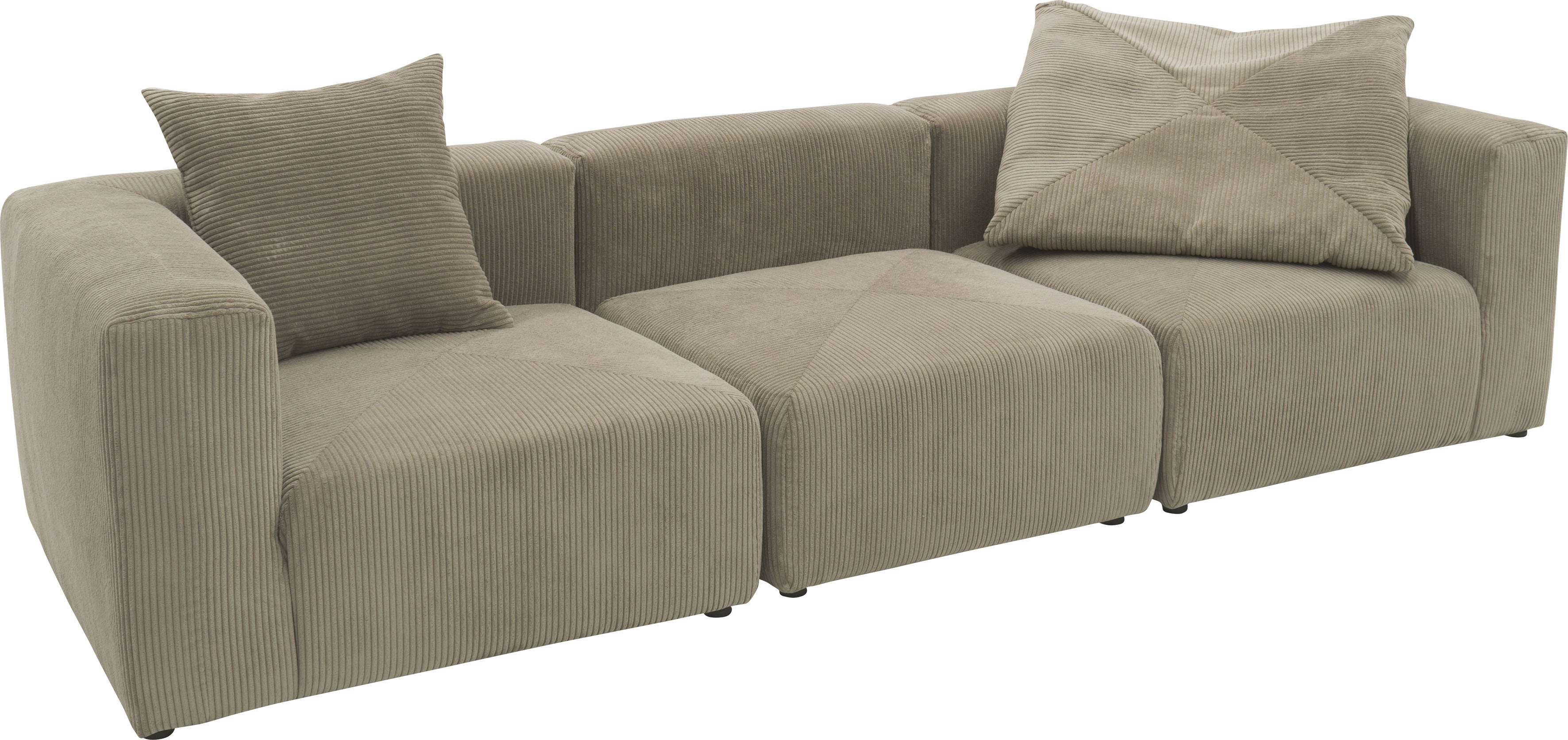 Thumbnail - Home affaire Big-Sofa "Gerrid" Cord-Bezug, bestehend aus Modulen: 2 Eck- und ein Mittelelement