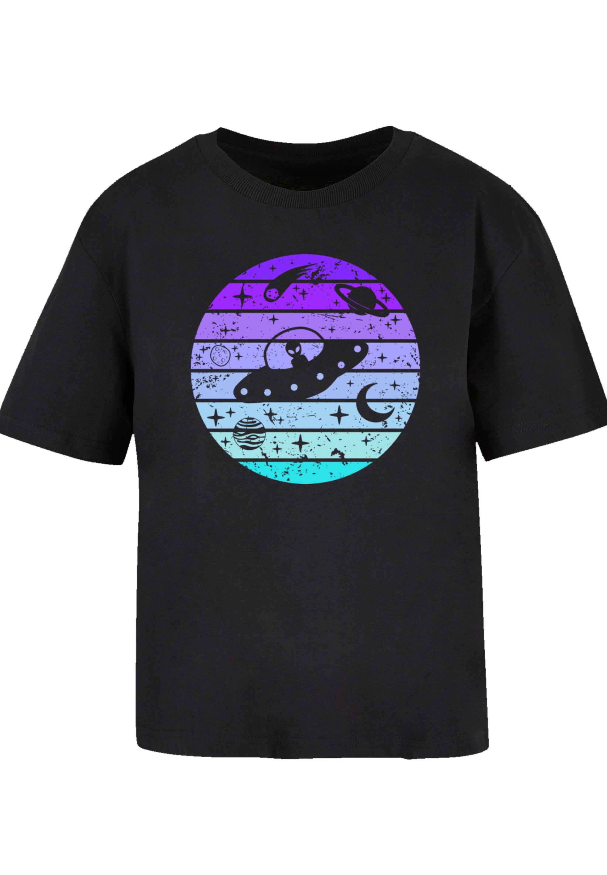 F4NT4STIC T-Shirt »Retro Alien Weltraum Sonnenuntergang«, Premium Qualität