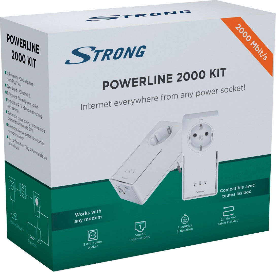 Strong Netzwerk-Adapter »Powerline adapter Kit EU 2000 Mbit/s«, Powerline-Set