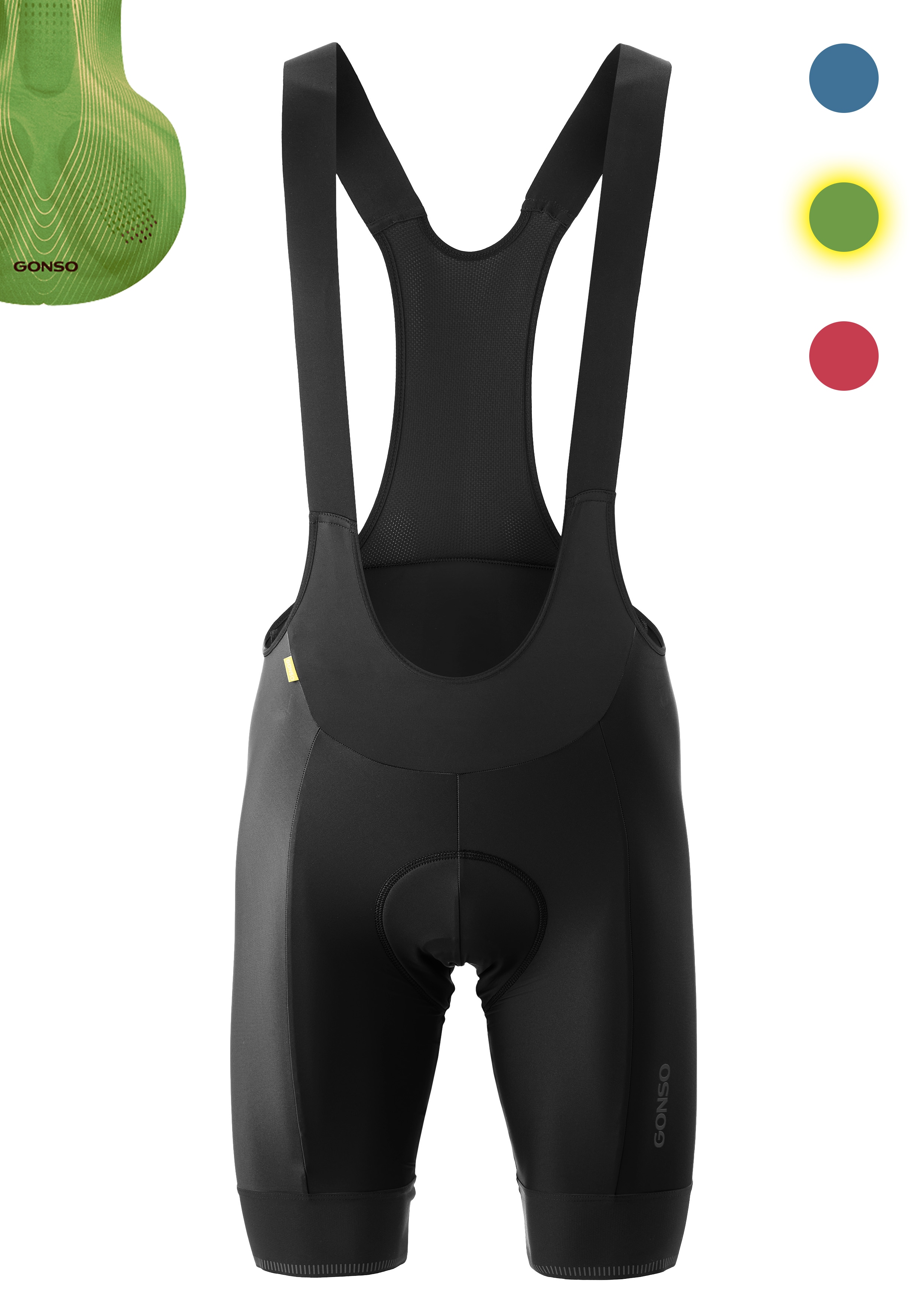 Gonso Fahrradhose "Sitivo Bib M" Herren Radhose, Innovatives Sitzpolster, Träger-Radlerhose, Tight Fit