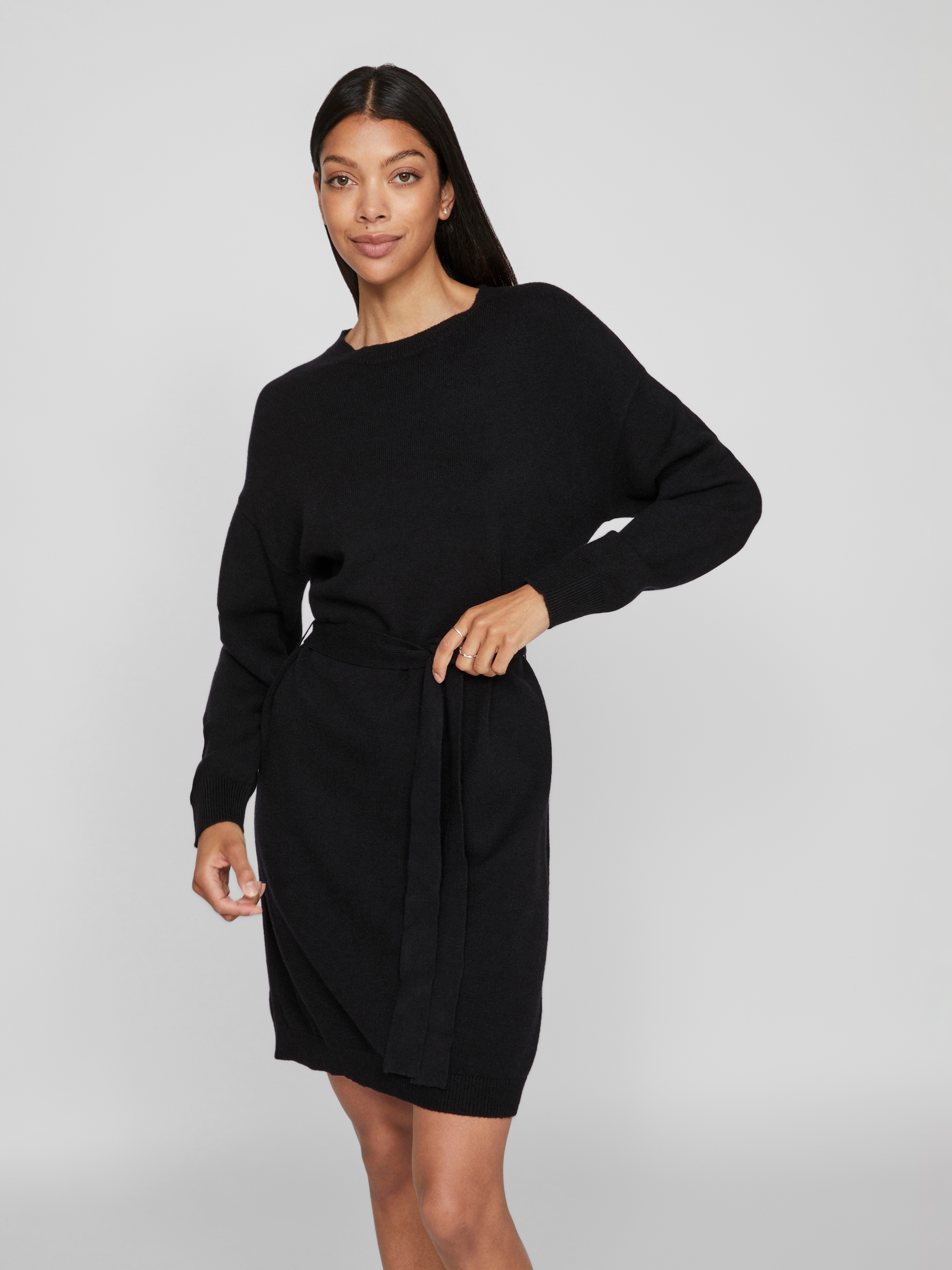 Vila Megzta suknelė »VIRIL O-NECK L/S dirža...