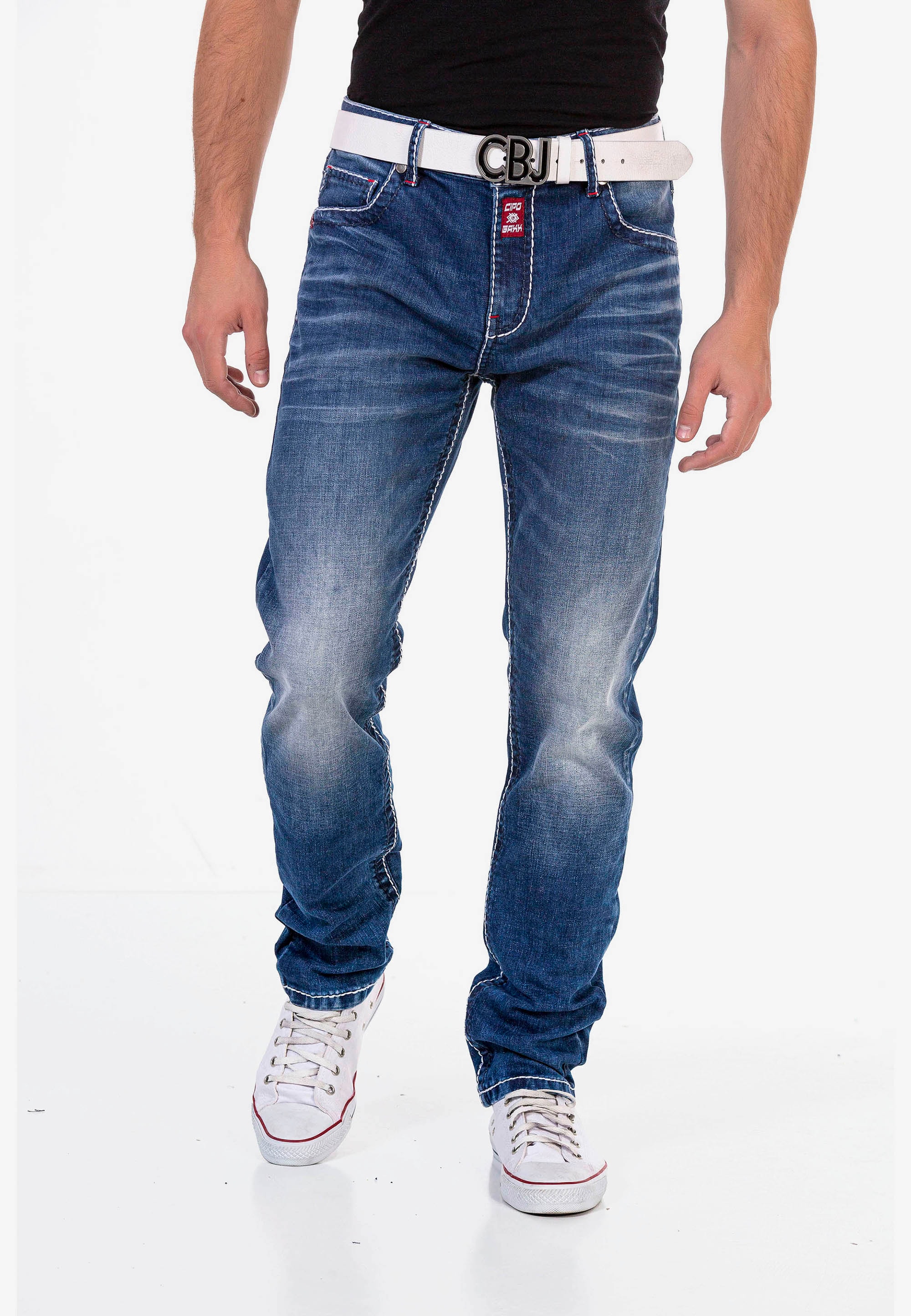 Straight-Jeans, im klassischen 5-Pocket-Style