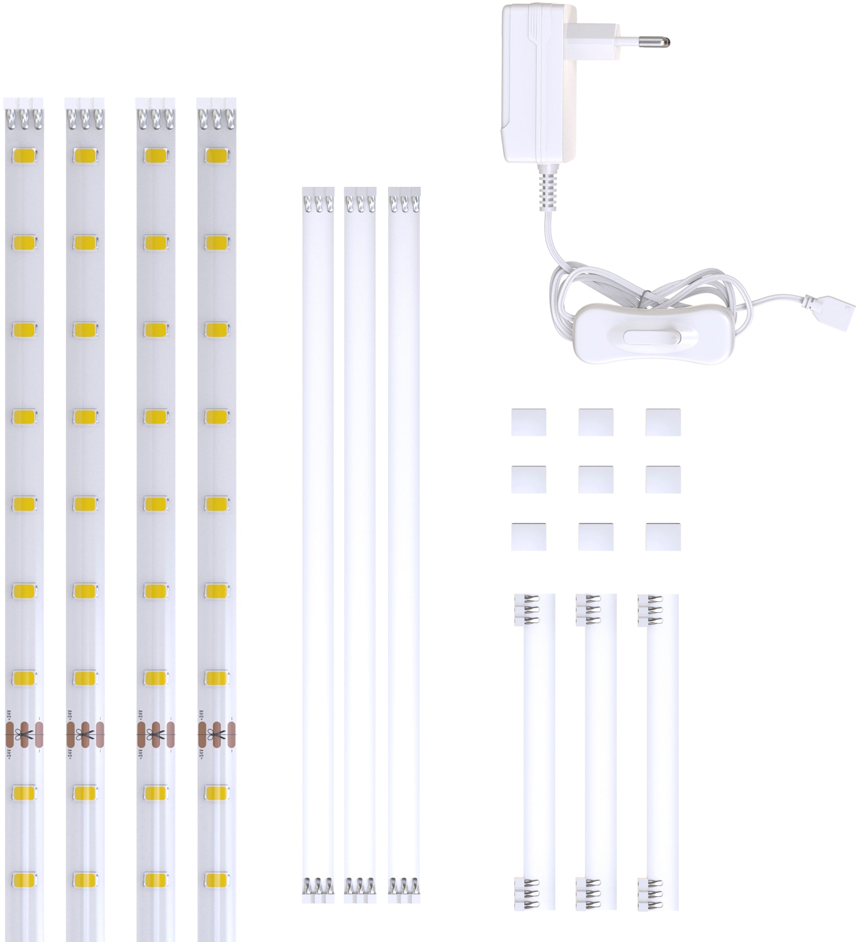 B.K.Licht LED Stripe, 2 1.100lm, mit Watt, 112 LED, inkl. x BAUR für Kabelhalter den und Zuleitung Meter bestellen Schalter | 12 , 4.000k, Innenbereich