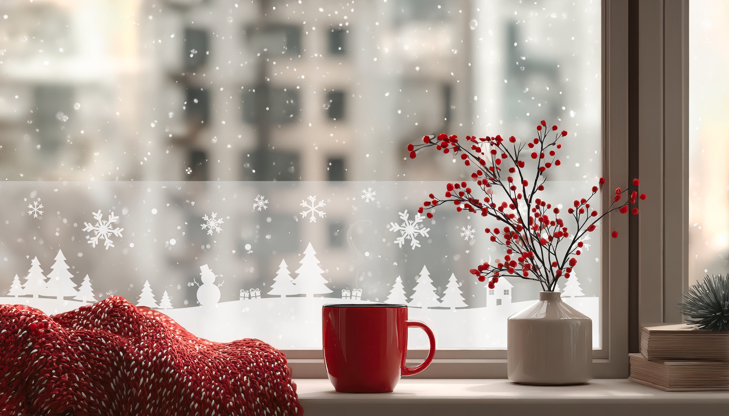 GARDINIA Fensterfolie »Statische Deko-Folie X-Mas Bäume halbtransparent 20 x 150 cm« 1 Stk. halbtransparent statisch haftend