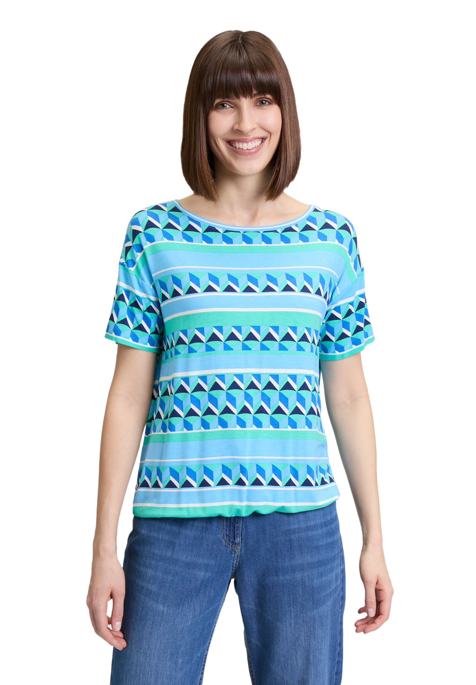 Betty Barclay Kurzarmshirt "Betty Barclay Damen Casual-Shirt mit Gummizug", günstig online kaufen