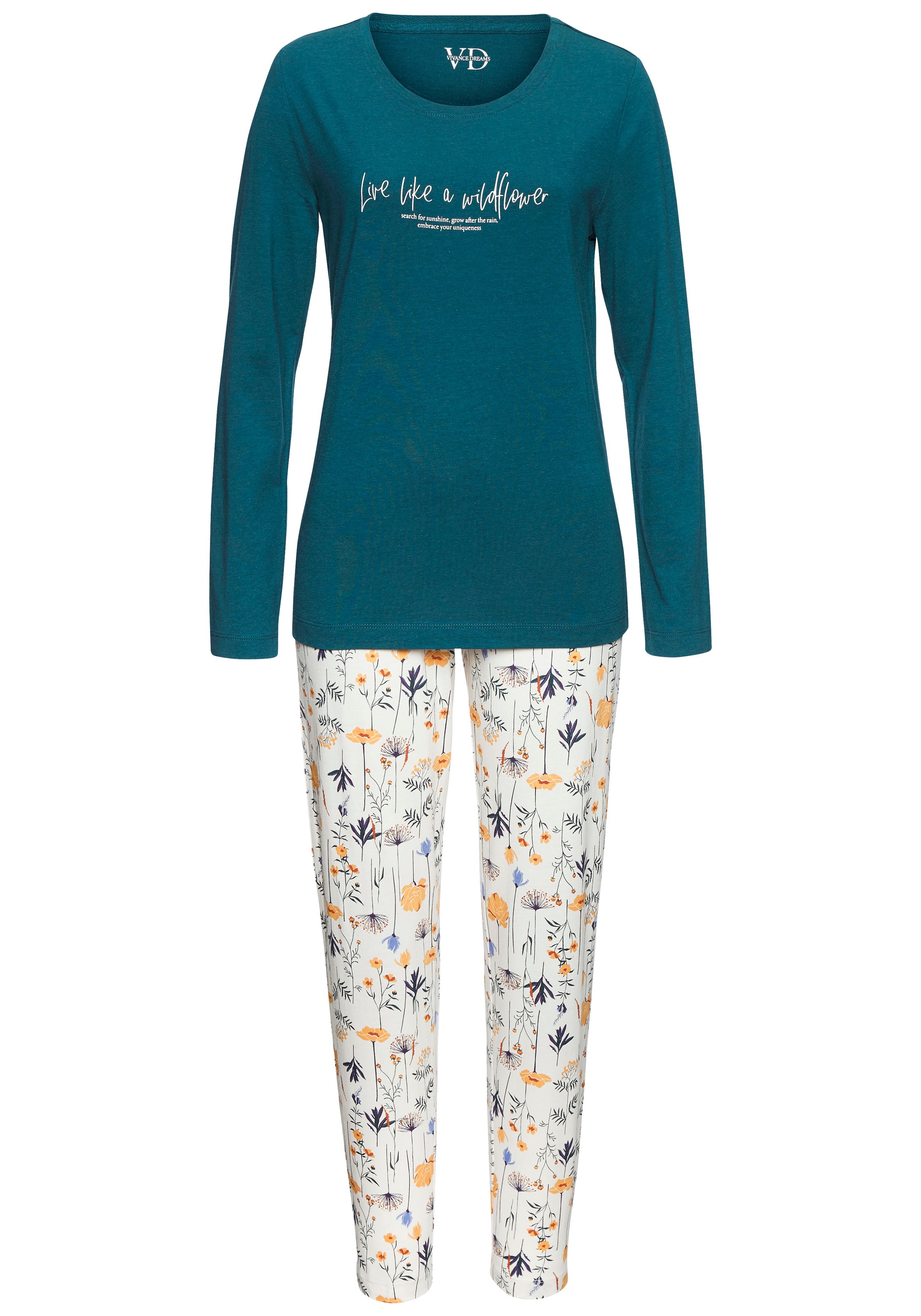 Vivance Dreams Pyjama 2 Stk. tlg., Mit schönem Muster günstig online kaufen