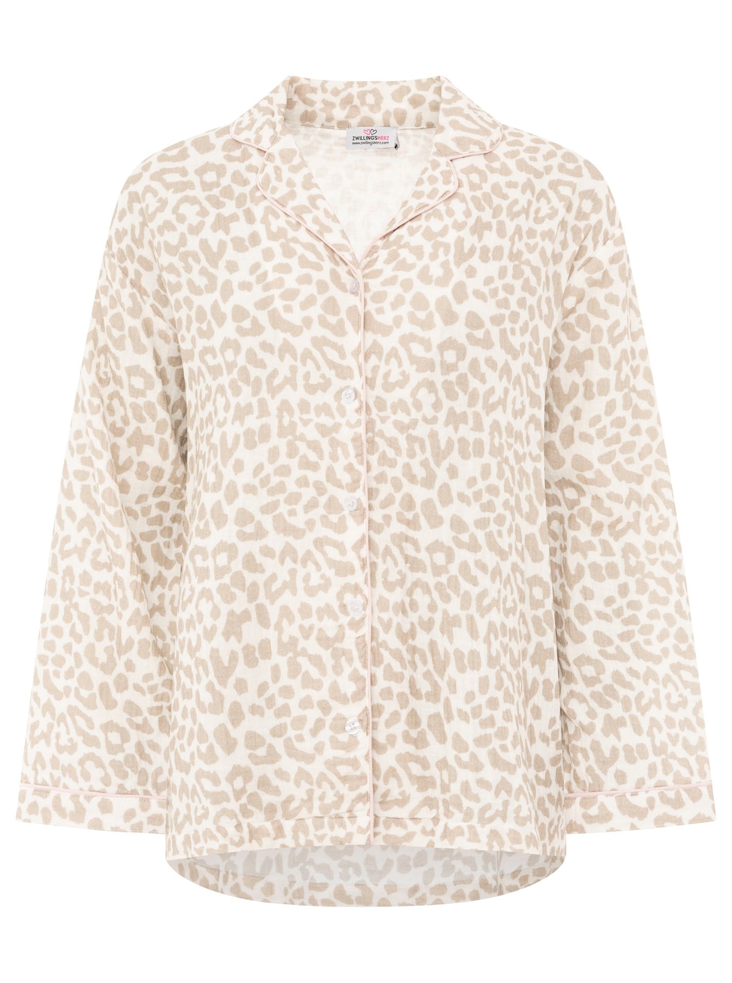 Zwillingsherz Pyjama »Classic Leo« 2 Leo-Muster, Oberteil mit Knöpfen, Hose mit elastischem Bund