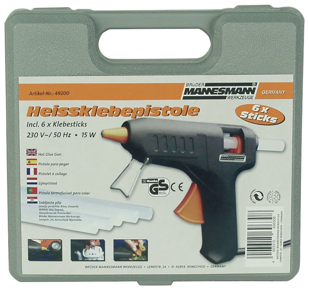 Brüder Mannesmann Werkzeuge Heißklebepistole, inkl. 6 Klebesticks kaufen |  BAUR | Tacker
