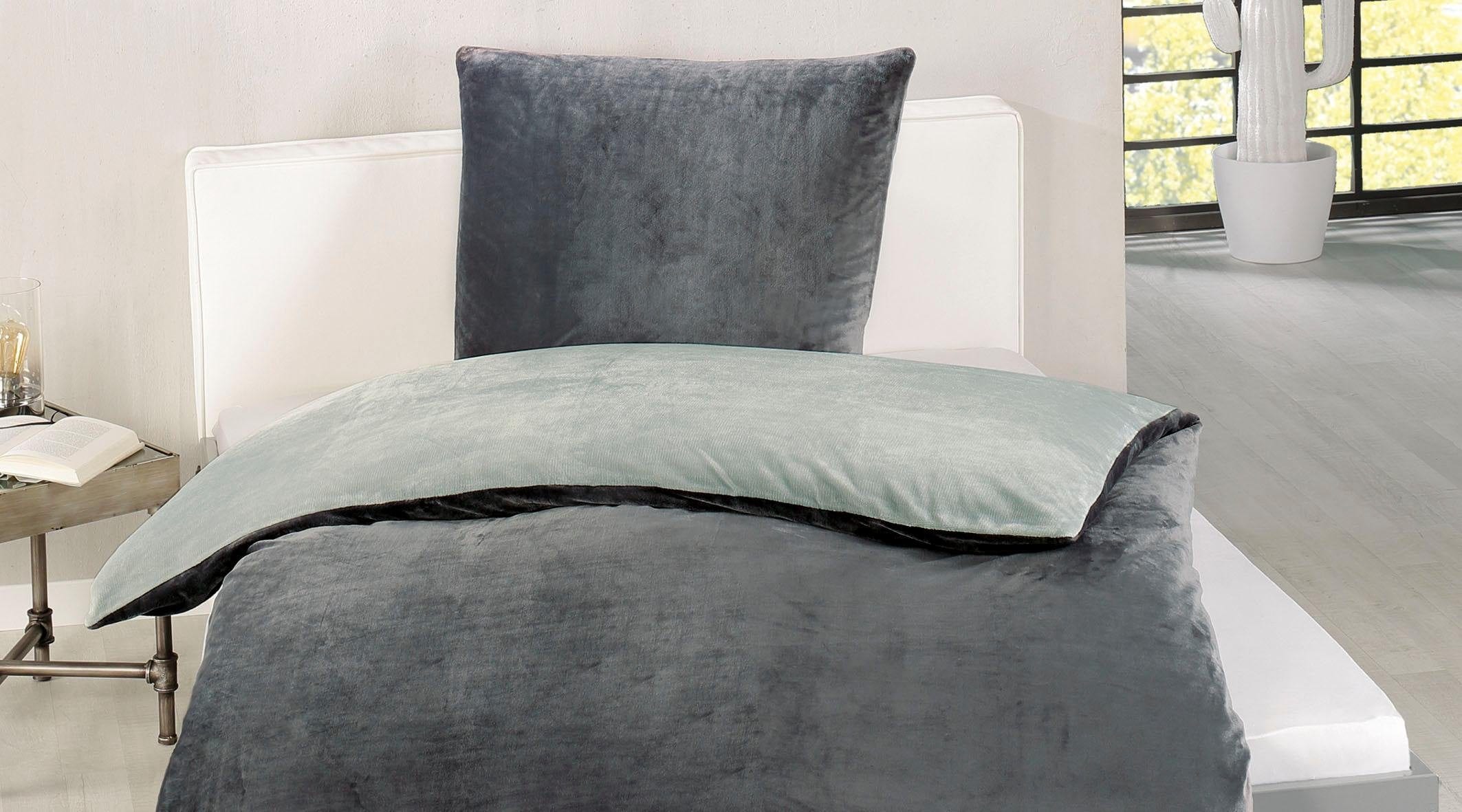 Gözze Wendebettwäsche "Superflausch in Gr. 135x200 oder 155x220 cm" 2 Stk. günstig online kaufen