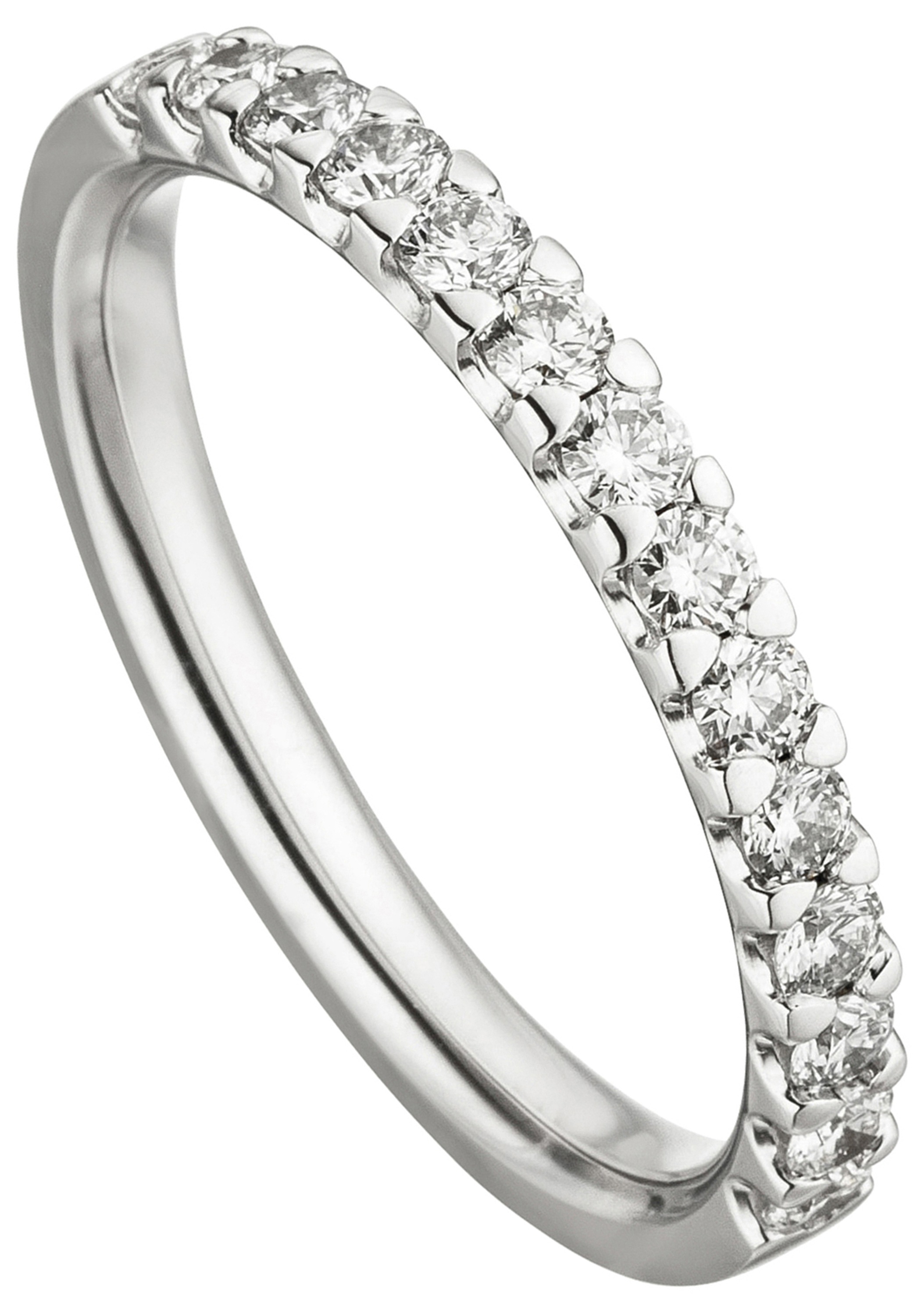 Diamantring JOBO "Ring Weißgoldring" Gr. 60, weißgold 585, Fingerringe, Damen, 60, SI = kleine Einschlüsse, Diamanten Weißgold 585, Diamanten, Weißgold 585, Diamantring, 585 Weißgold mit 14 Diamanten