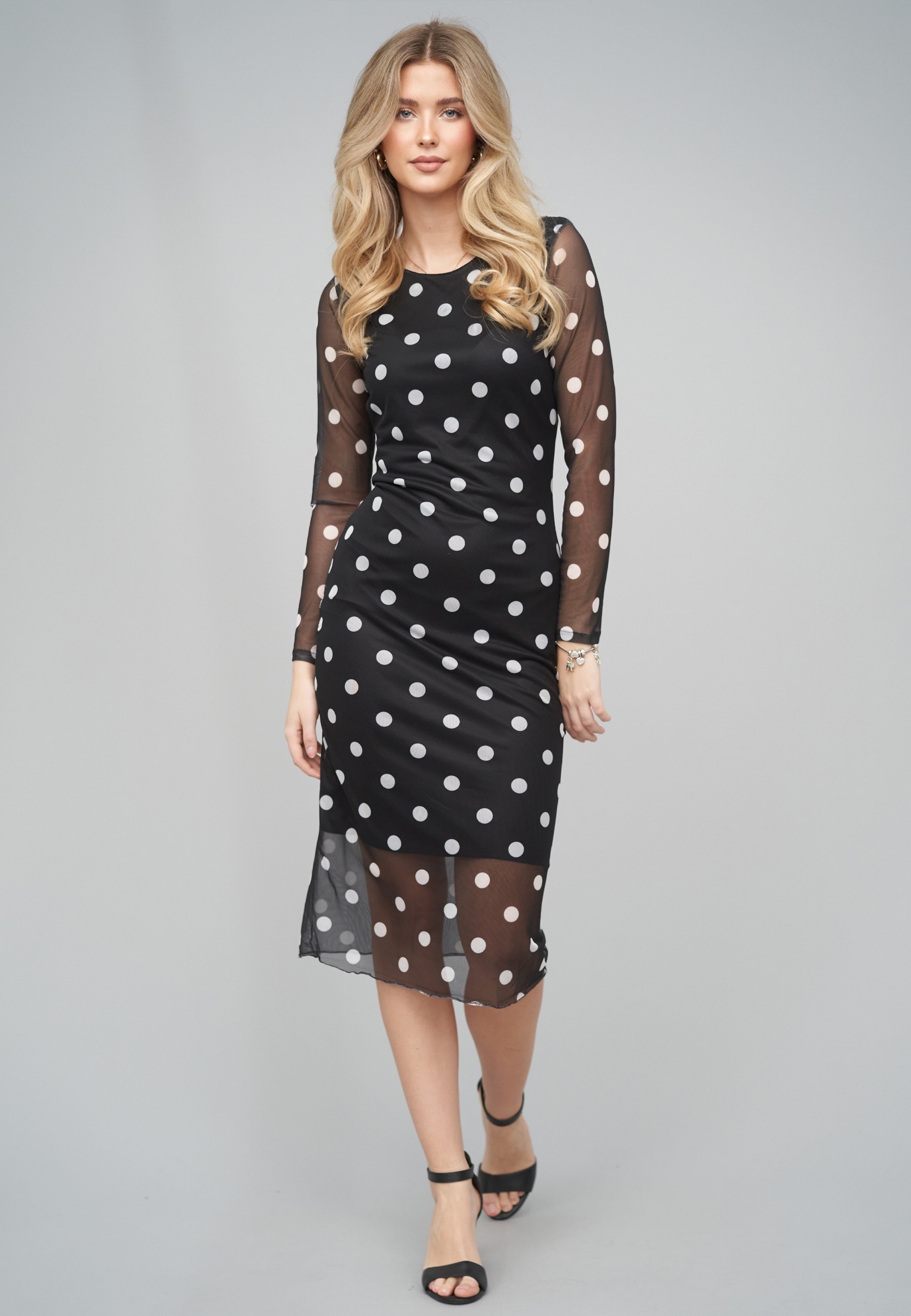 CLOUD 5IVE A-Linien-Kleid »CLOUD 5IVE Long-sleeve Dress Polka Dots« 1 tlg.