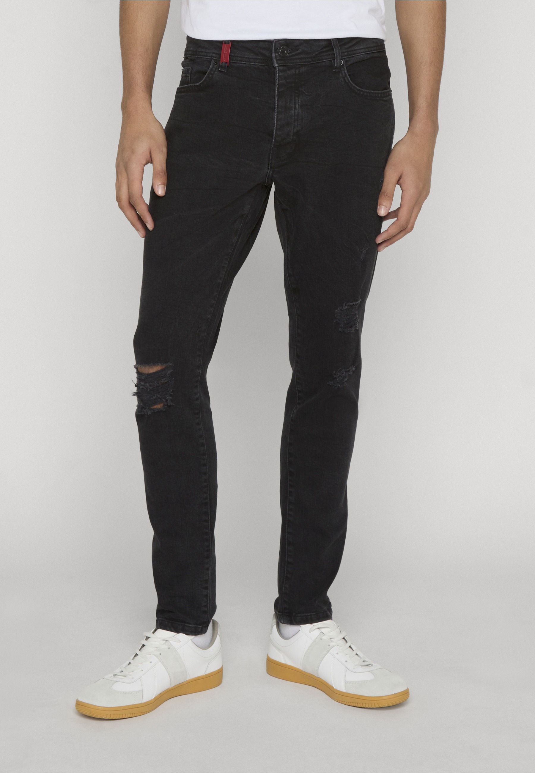 2Y Premium Slim-fit-Jeans »2Y Premium Destroyed Slim Fit Denim«