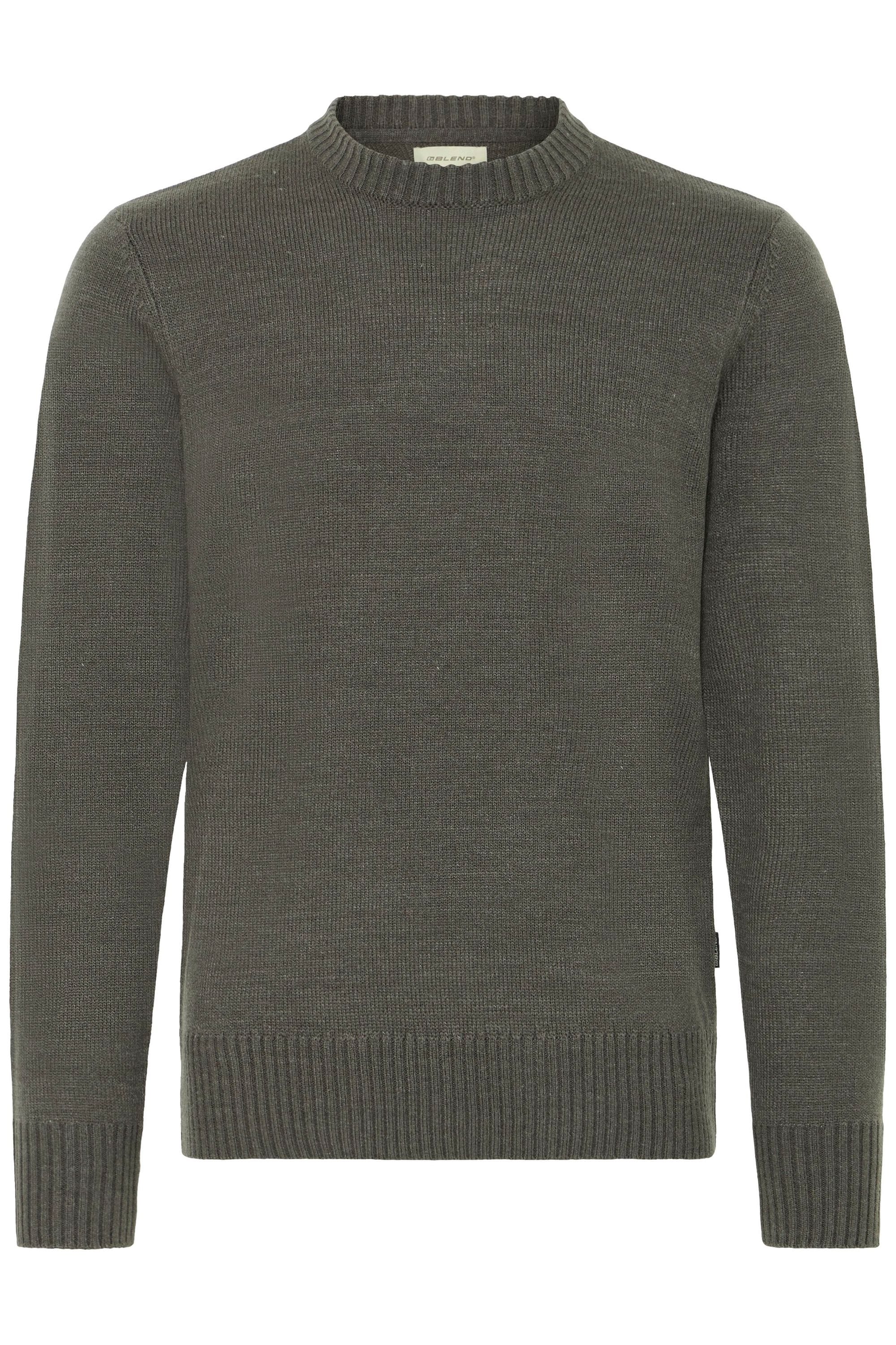 BLEND Herren Strickfleece-Pullover "Strickpullover BHRyke"charcoal mix, Gr. XXXL, Obermaterial: 100% Polyacryl PAN., Pullover