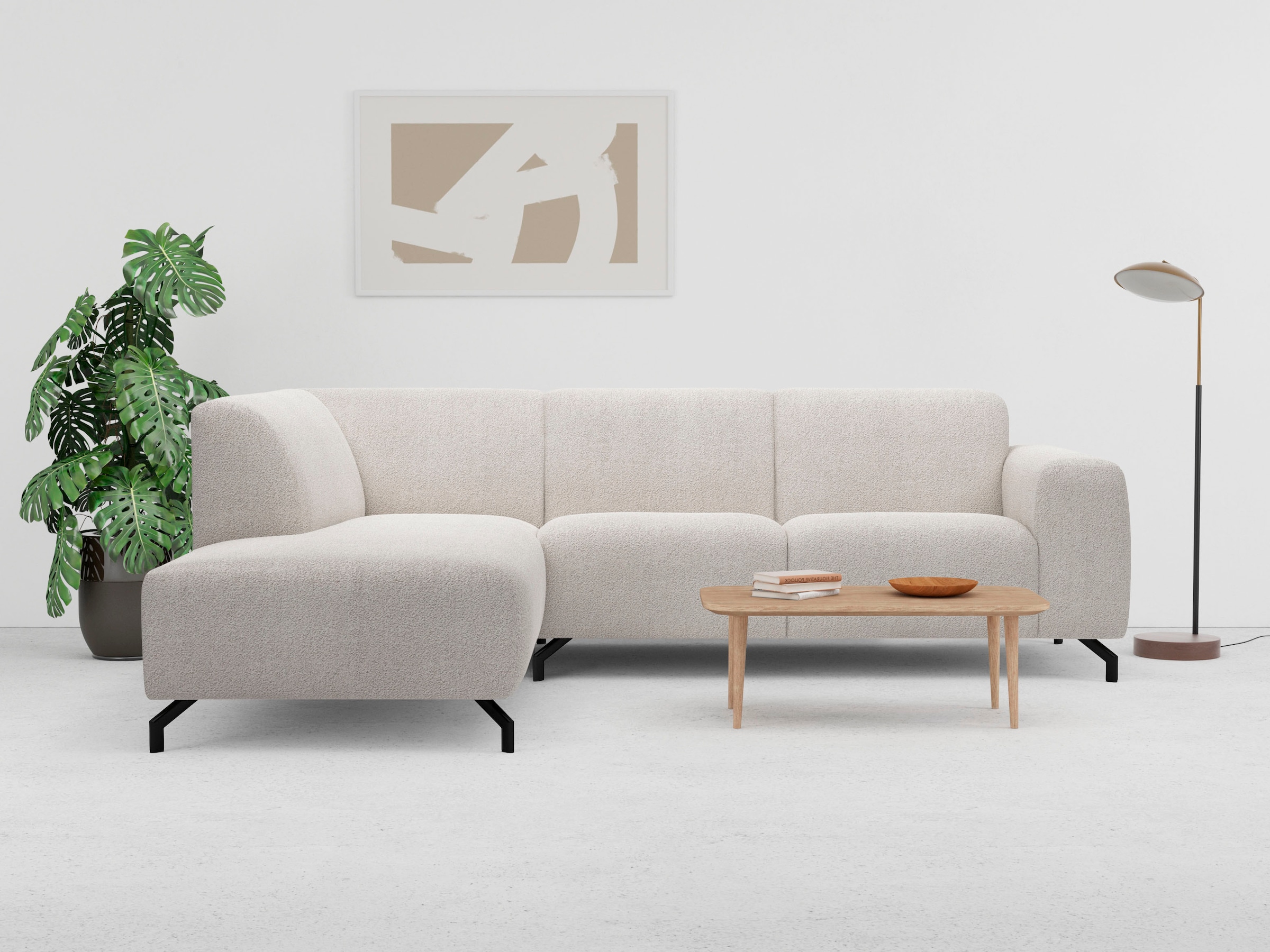 Places of Style Ecksofa "Oleandro, L-Form,", mit unterschiedlichem Sitzkomf günstig online kaufen