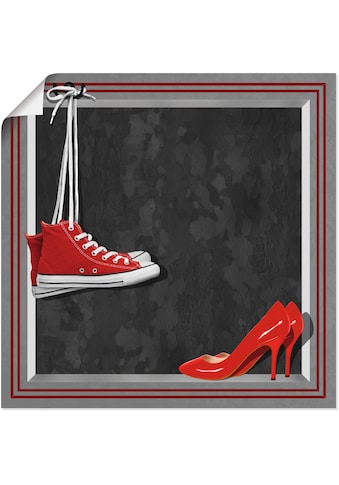 Artland Wandbild »Die roten Schuhe«, Mode, (1 St.), in vielen Größen & Produktarten... kaufen