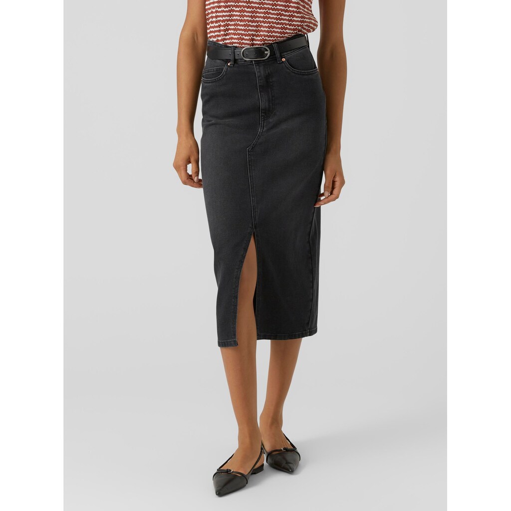 Vero Moda Maxirock »VMVERI HR CALF DENIM SKIRT GA NOOS«