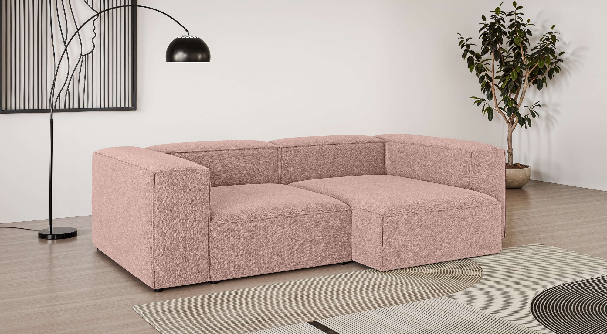 OTTO home Ecksofa "XL HAILY L-Form, Modularsofa extra tief, Sitztiefe 100/130 cm" als Modul oder separat verwendbar, für individuelle Zusammenstellung