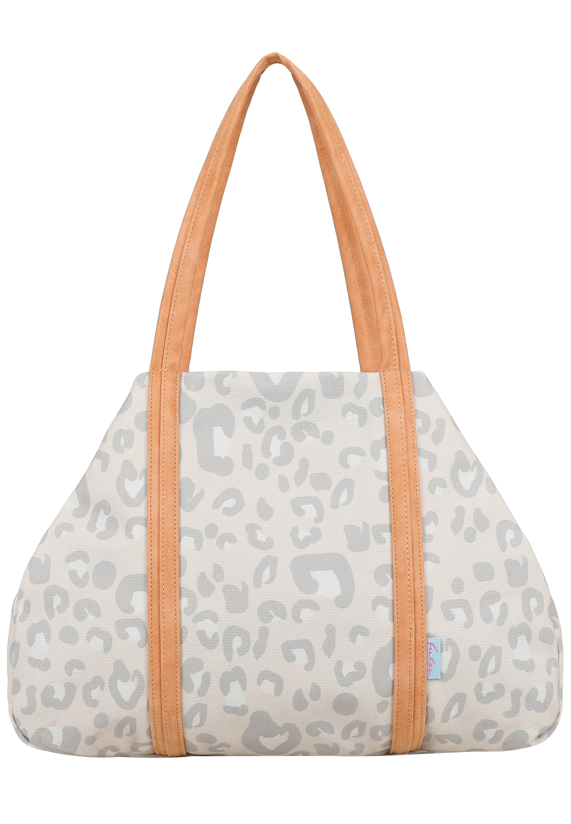Damen Henkeltasche "Simply Shopper Leo", FRITZI AUS PREUSSEN, beige, Baumwolle, Taschen, mit tollem Leo-Print