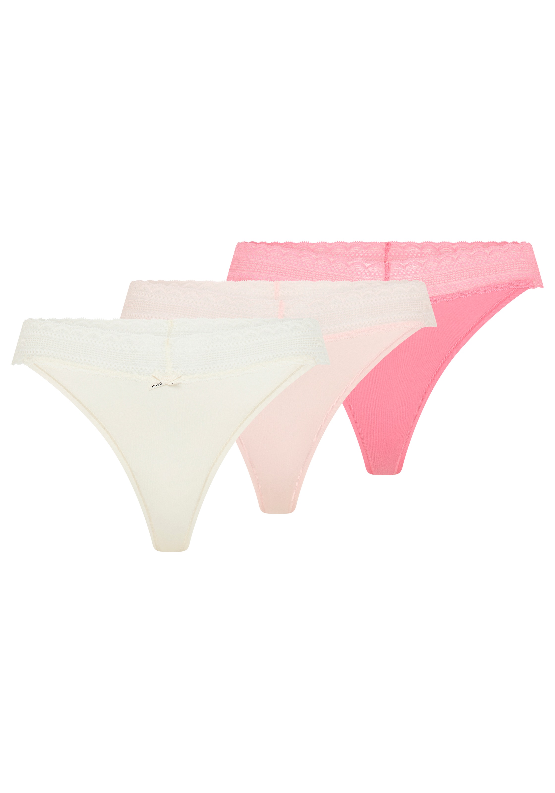 HUGO Underwear String "Lace" Packung, 3 Stk. mit Spitzeneinsatz günstig online kaufen