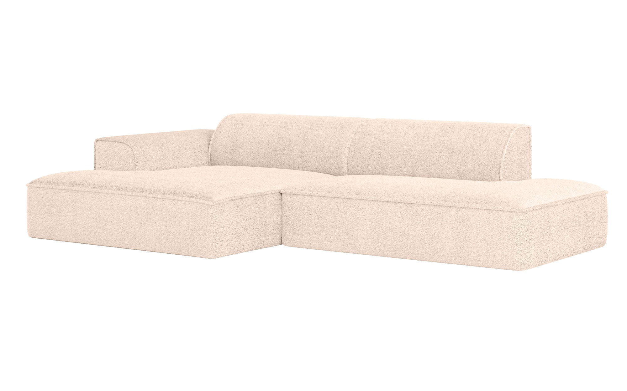 andas Ecksofa »TORSTAD mit Keder, moderne Optik, Polsterecke L-Form«, extra große Recamiere im loungigen Stil, in Bouclé und Cord