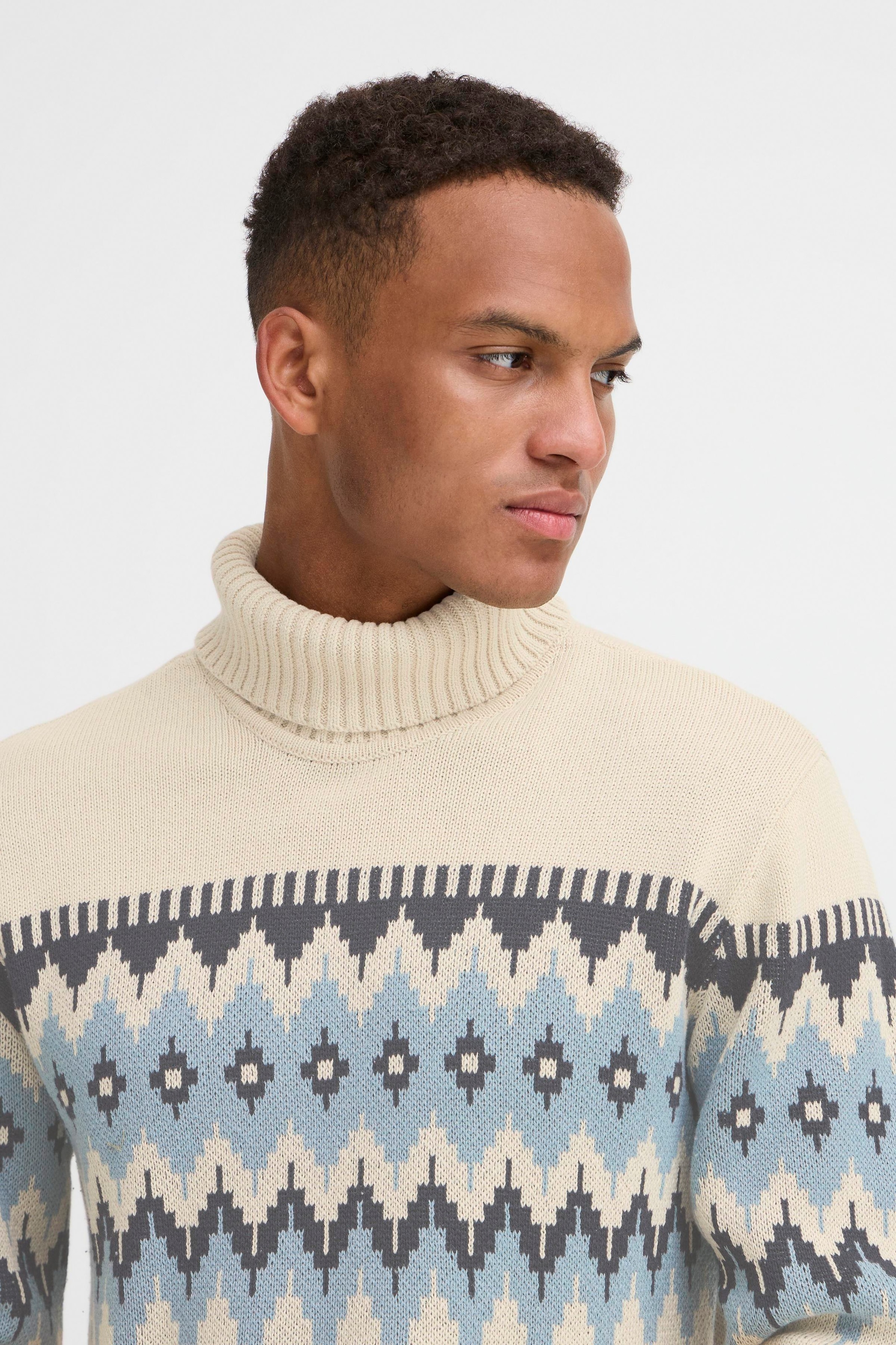 Blend Rollkragenpullover »BHBENJI JACQ KNIT« im tollen Jacquardmuster